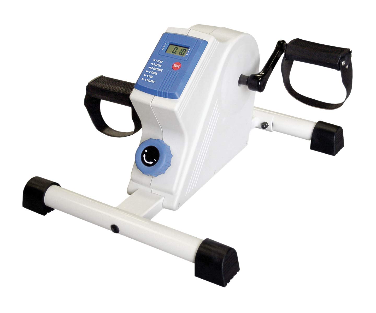 CanDo 01-8010 Deluxe Pedal Exerciser with LCD Monitor - Portable Under Desk Bike for Home Office & Physical Therapy Rehabilitation
