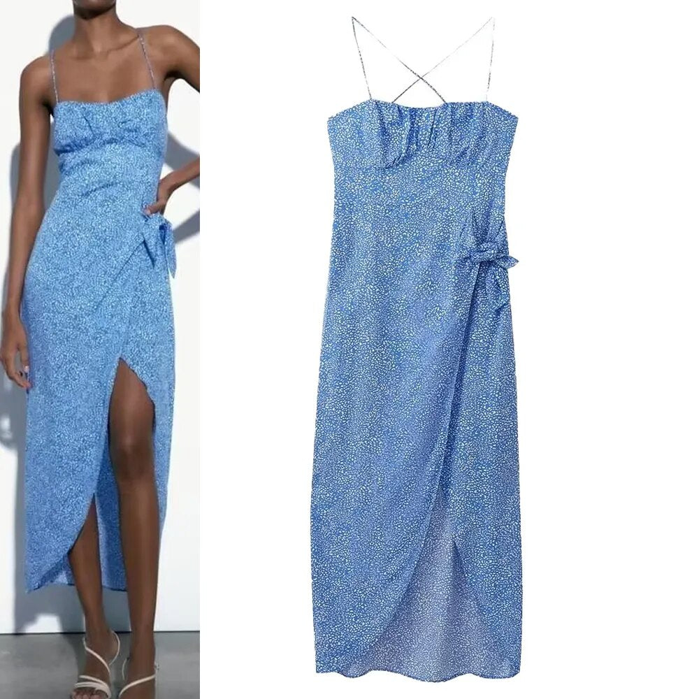 Lovevop Women's Fashion Knotted Print Corset Dress - Elegant Sweet Casual Style for Date Night, Party & Everyday Wear