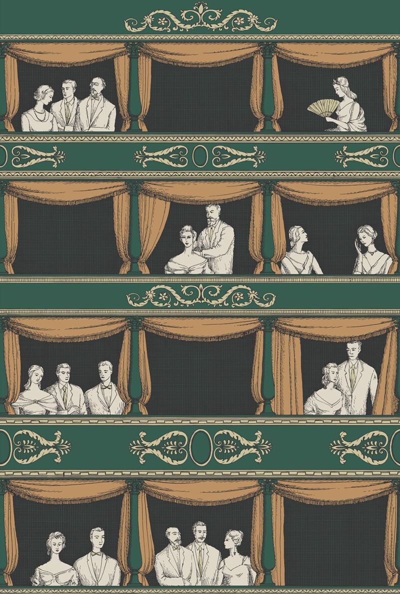 Cole & Son Wallpaper - Teatro Racing Car Green Print Wallpaper for Kids Room, Nursery, or Playroom Decor