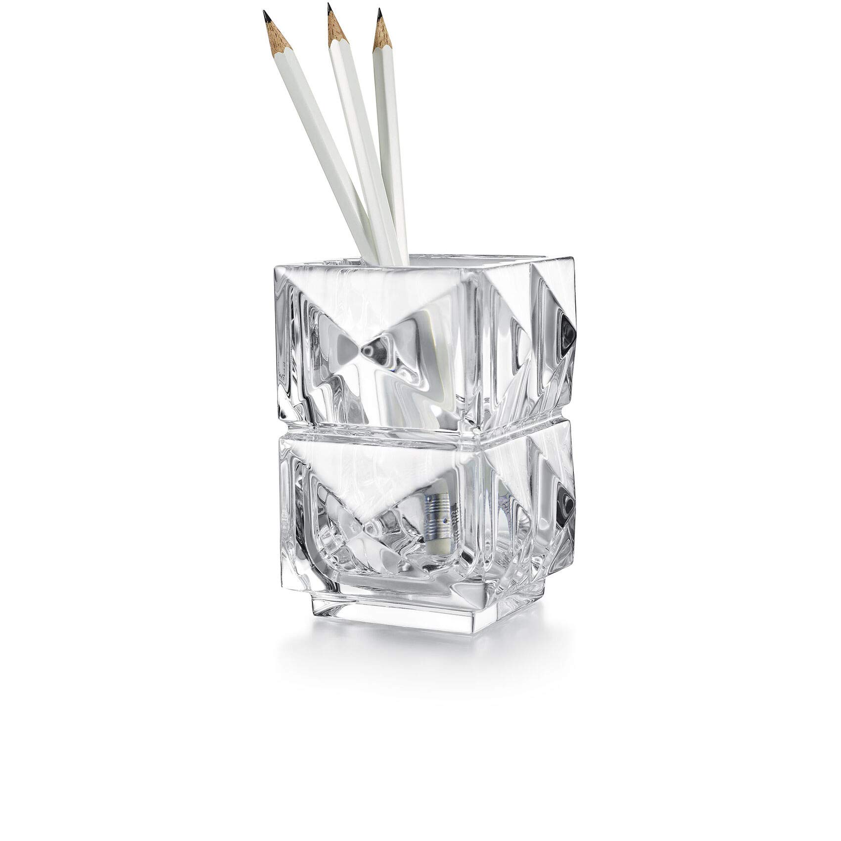Baccarat Crystal Louxor Clear Pencil Holder #2813157 - Elegant Desk Organizer for Office & Home Decor