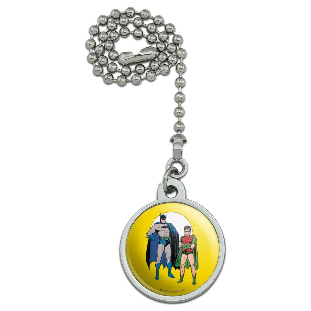 Batman and Robin Themed Ceiling Fan Pull Chain - DC Comics Superhero Light Switch Accessory for Kids Room, Bedroom, and Fan Decor
