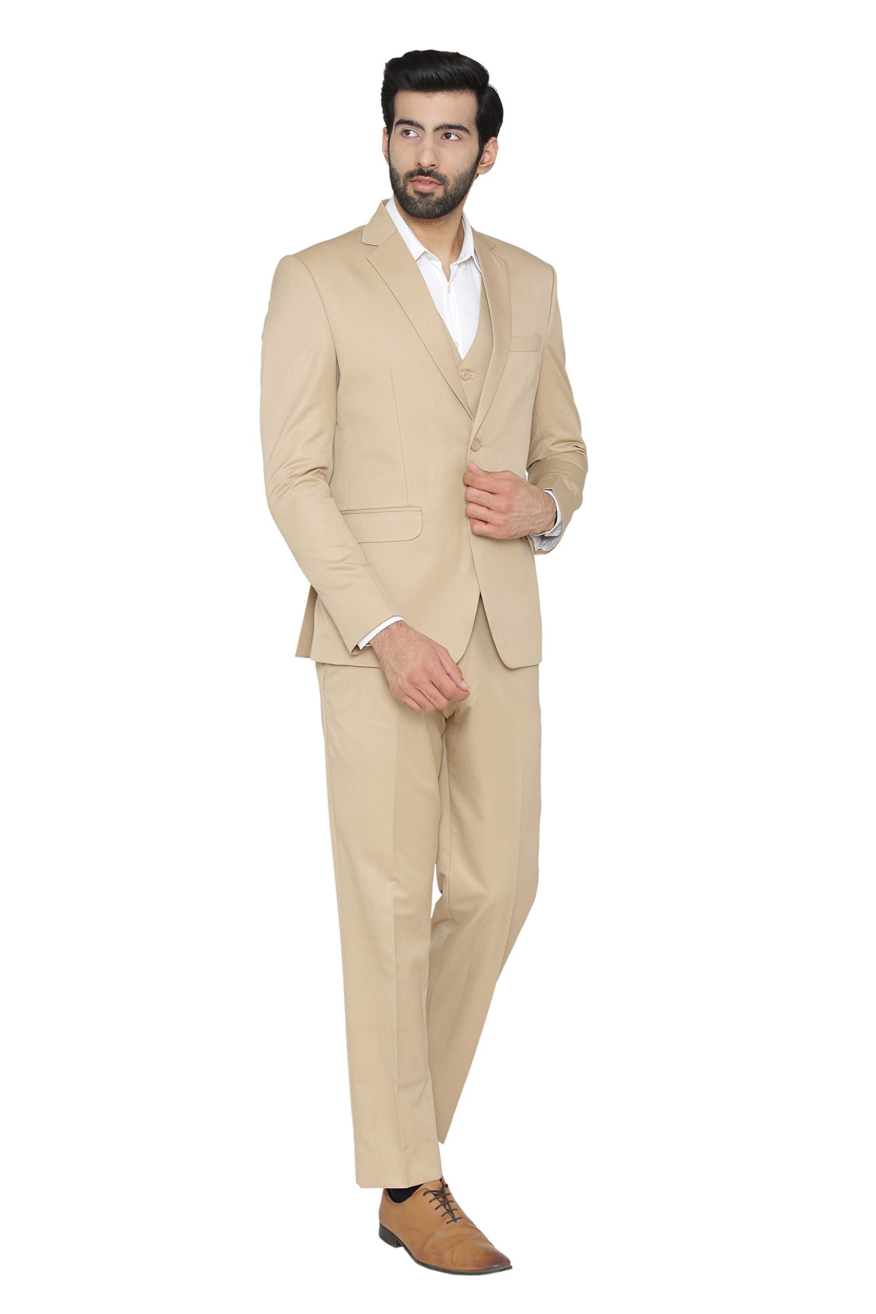Vintage Men's Polyester Cotton 3-Piece Suit for Wedding, Evening & Formal Events | Classic Slim Fit Tuxedo Set for Groom, Prom & Special Occasions