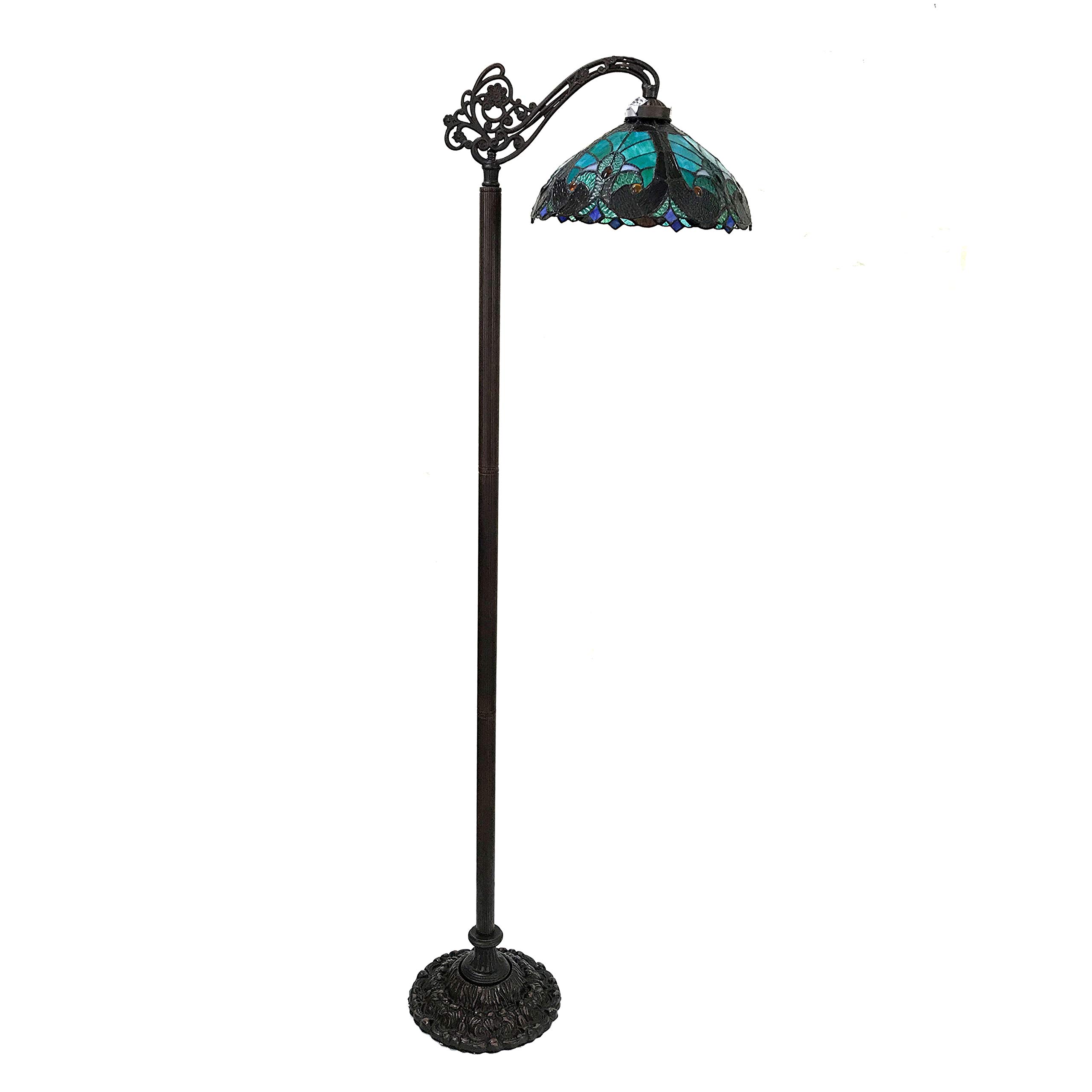 Tiffany-Style Victorian Floor Lamp with 13