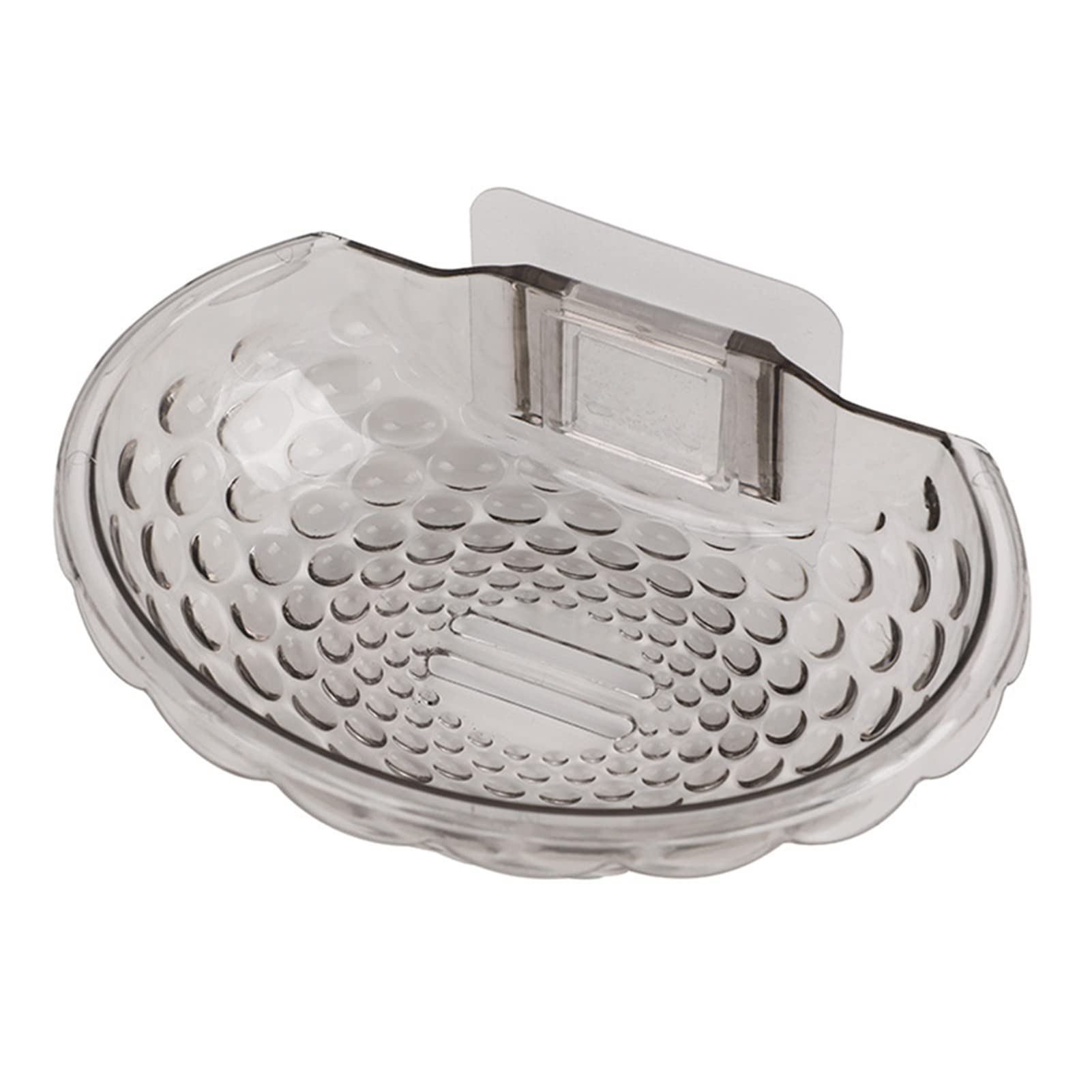 CHENMU Wall Mount Soap Dish - Shell Shape Quick Drainage Soap Holder for Shower & Bathroom, No Drill Adhesive Soap Box, Acrylic Soap Tray - Perfect for Bathroom, Kitchen, RV & Travel Use