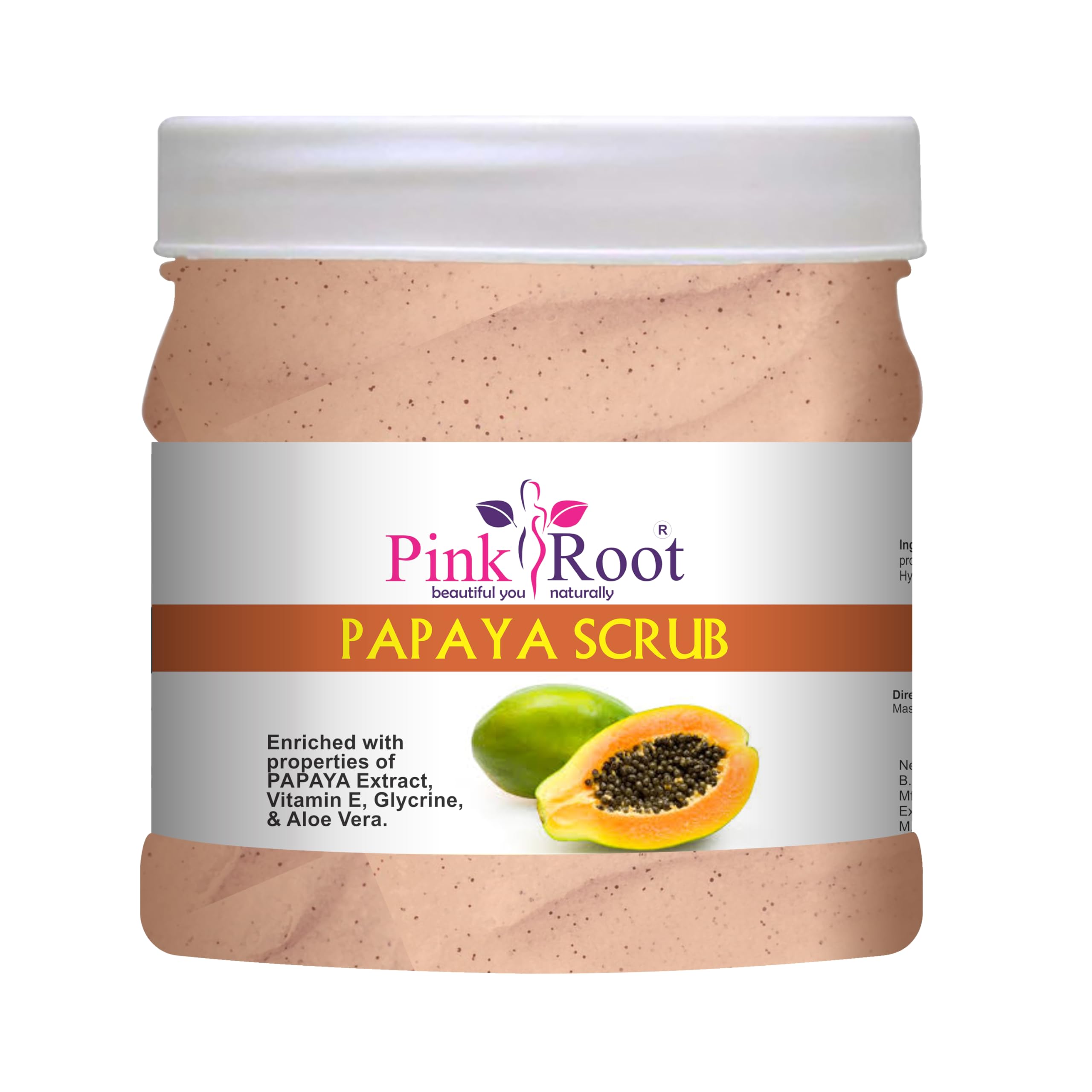 Pink Root Milk & Honey Cold Cream 500ml with Papaya Mask 500ML - Hydrating Moisturizer for Dry Skin, Natural Skincare Set for Face & Body Care - Perfect for Night Routine & Spa Treatment