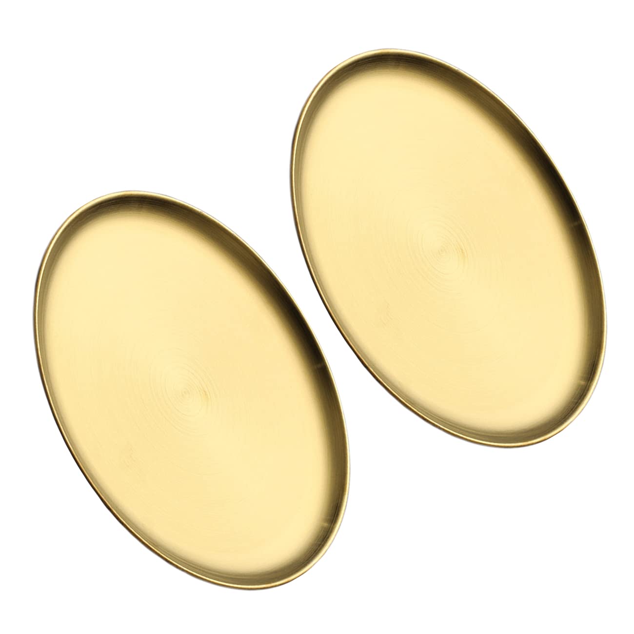 Premium Stainless Steel Salad Plates Set - 2 Pack Gold Round Serving Plates for Home, Hotel, Camping & Outdoor Parties | Elegant Dinnerware for Restaurants, Picnics, BBQs & Special Events (8x8 Inch)