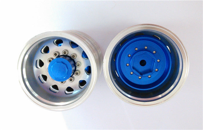 1/14 Scale TOUCANHOBBY Narrow Sponge Tires with Metal Rear Wheel Hub - Replacement Parts for RC Tractor, Truck & Dumper DIY Models - Perfect for Off-Road Racing & Construction Site Simulation