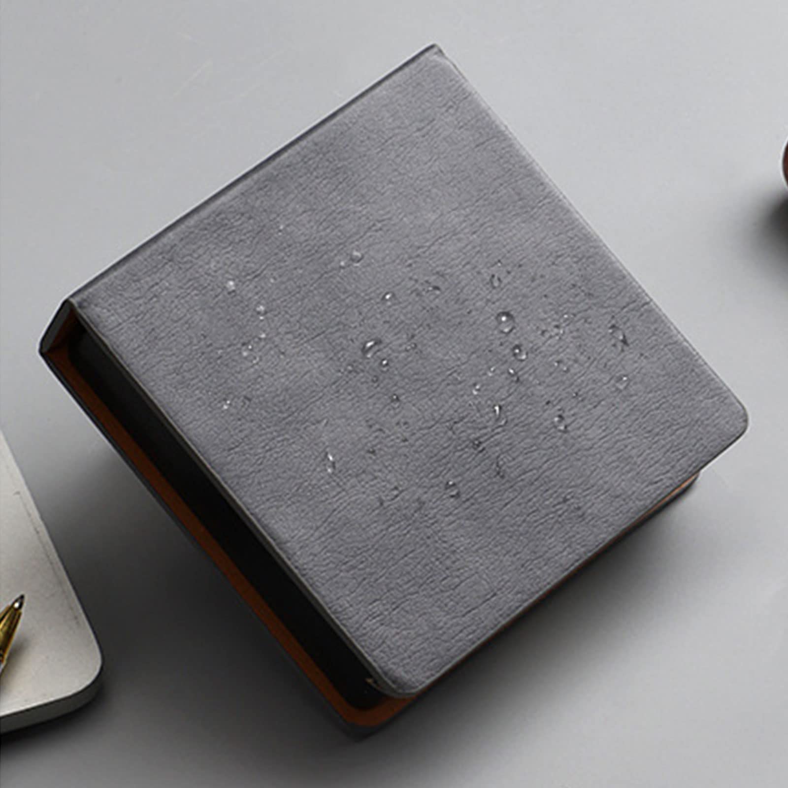 Premium Leather Note Pad Holder with Lid - Sticky Notes Dispenser & Name Card Organizer for Office, School, and Desk Use - Durable Memo Pad Storage Box for Daily Organization