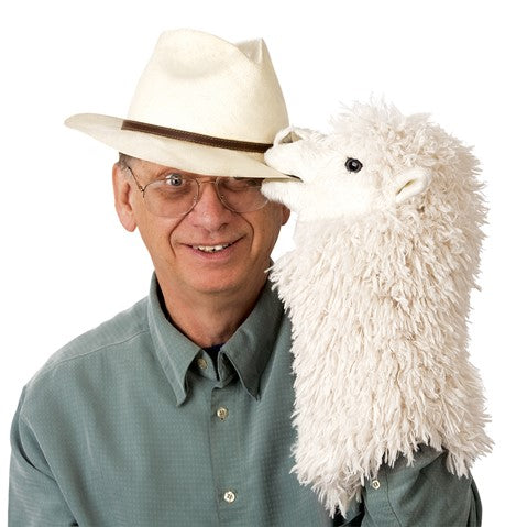 Alpaca Hand Puppet for Kids - Soft Plush Animal Puppet Toy for Storytelling, Role Play & Interactive Play - Perfect for Classroom, Home & Theater Performances