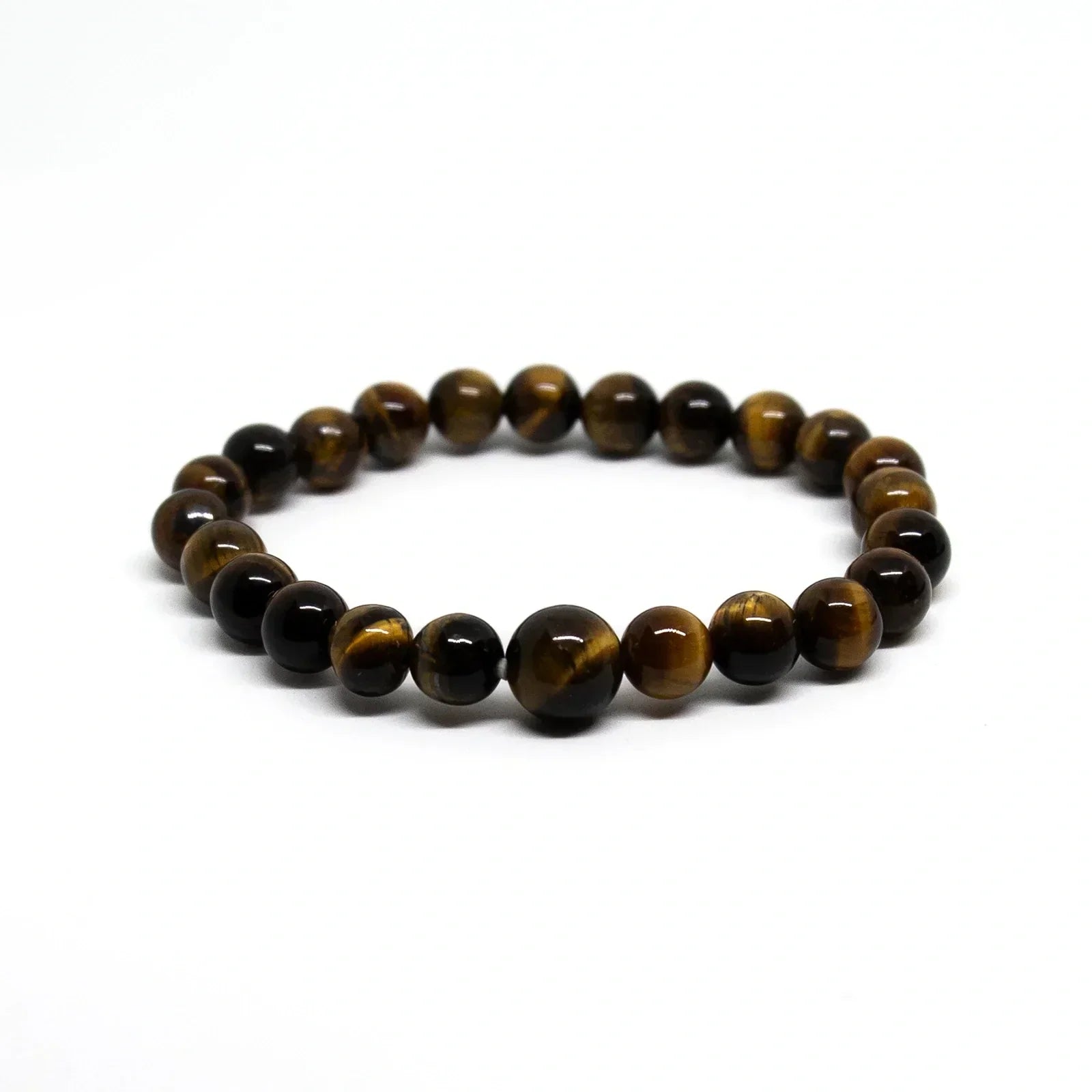 Tiger's Eye Beaded Bracelet - 6mm Natural Stone Wrist Mala for Women & Men - Meditation, Yoga & Spiritual Healing Jewelry - Perfect for Stress Relief & Positive Energy