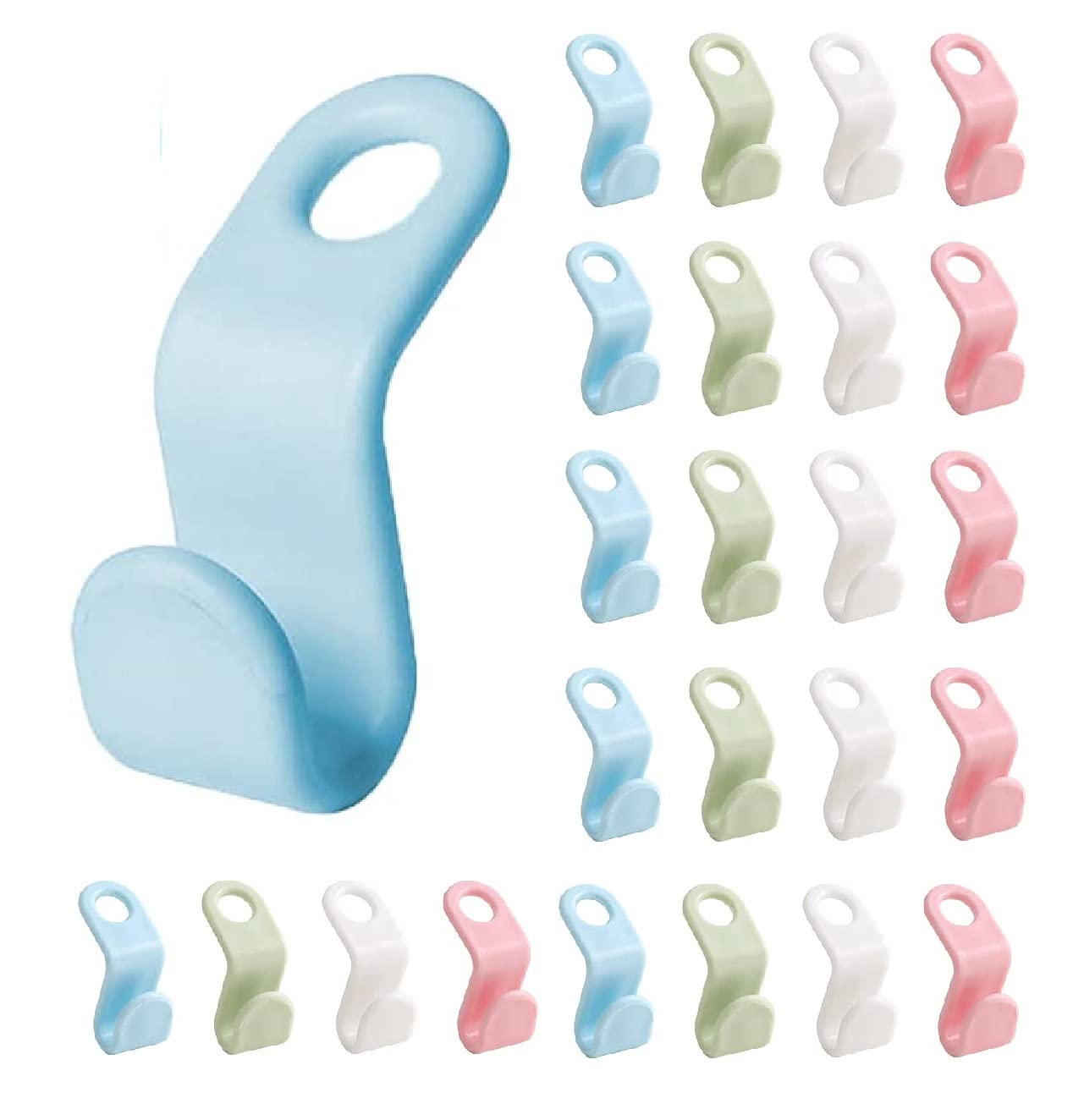 48Pcs Colorful Clothes Hanger Connector Hooks - Heavy Duty Cascading Hanger Extender Clips for Space Saving Closet Organization - Perfect for Wardrobe, Laundry Room, and Travel Storage