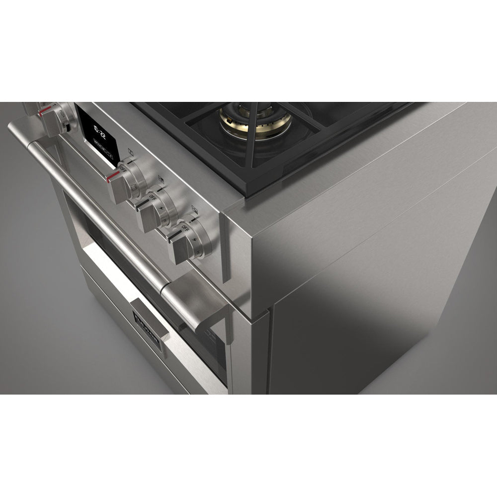 Fulgor Milano F6PGR304S2 30-Inch Professional Gas Range - 4 Stainless Steel Burners, 600 Series All-Gas Oven for Home Chefs | Perfect for Gourmet Cooking & Large Family Meals