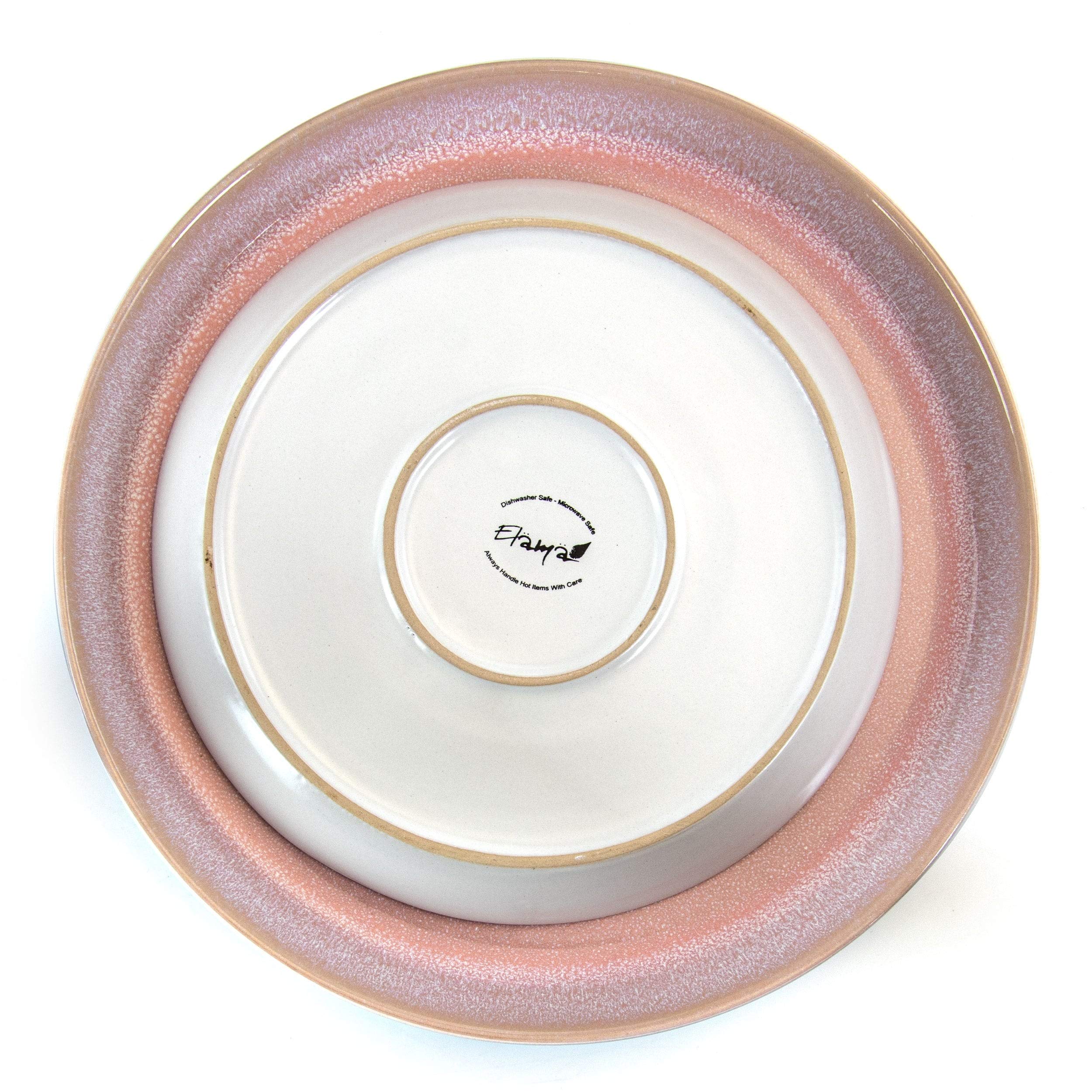 Retro Glaze 16-Piece Stoneware Dinnerware Set - Purple Solid Casual Round Plates & Bowls, Microwave & Dishwasher Safe for Everyday Use | Perfect for Family Dinners, Parties & Restaurant Style Dining