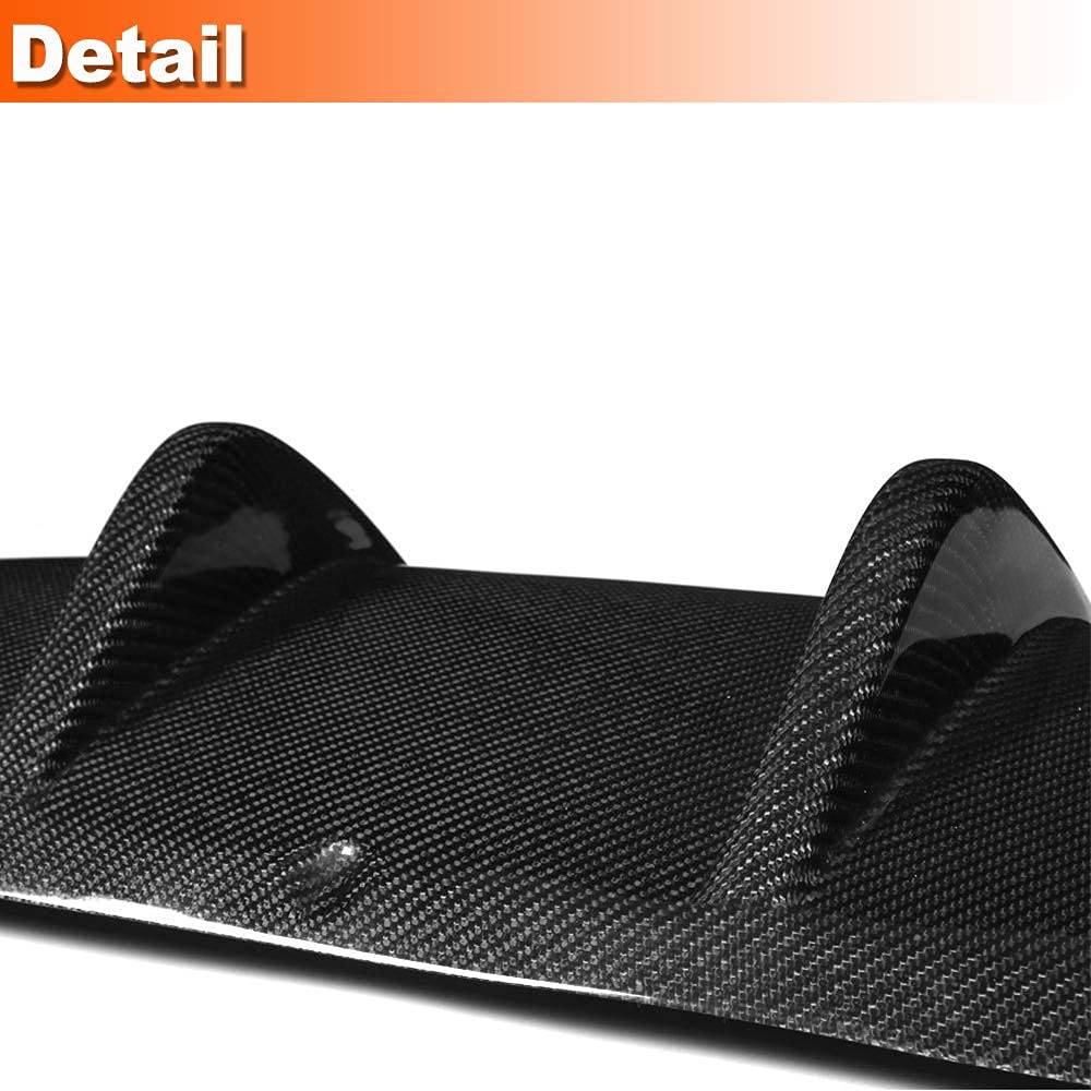 Carbon Fiber Rear Diffuser for Infiniti Q50 Sedan 2014-2017 | Lower Bumper Lip Spoiler Body Kit | Enhances Aerodynamics & Style | Perfect for Street Racing & Car Shows
