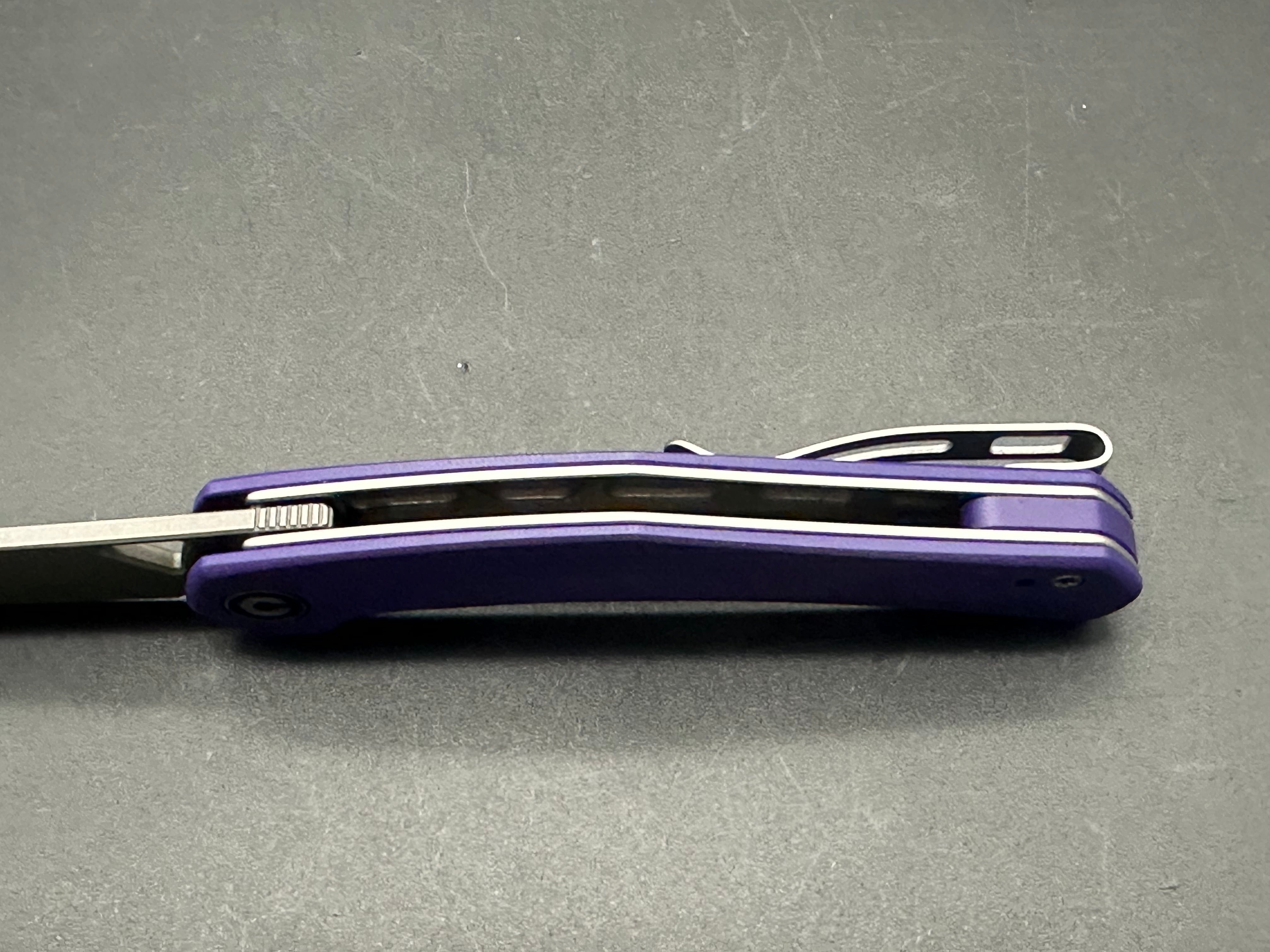 CIVIVI Lazar Liner Lock Folding Pocket Knife - Purple G10 Handle, 3.3