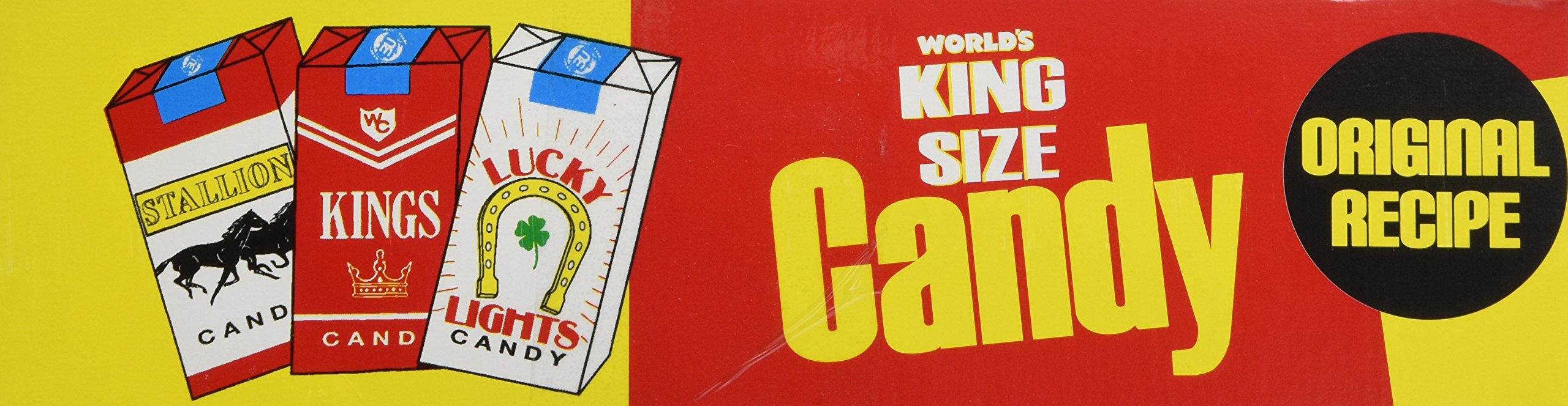 World Candy Stick Cigarettes - 24 Pack Retro Candy Display Box for Parties, Gifts & Nostalgic Treats