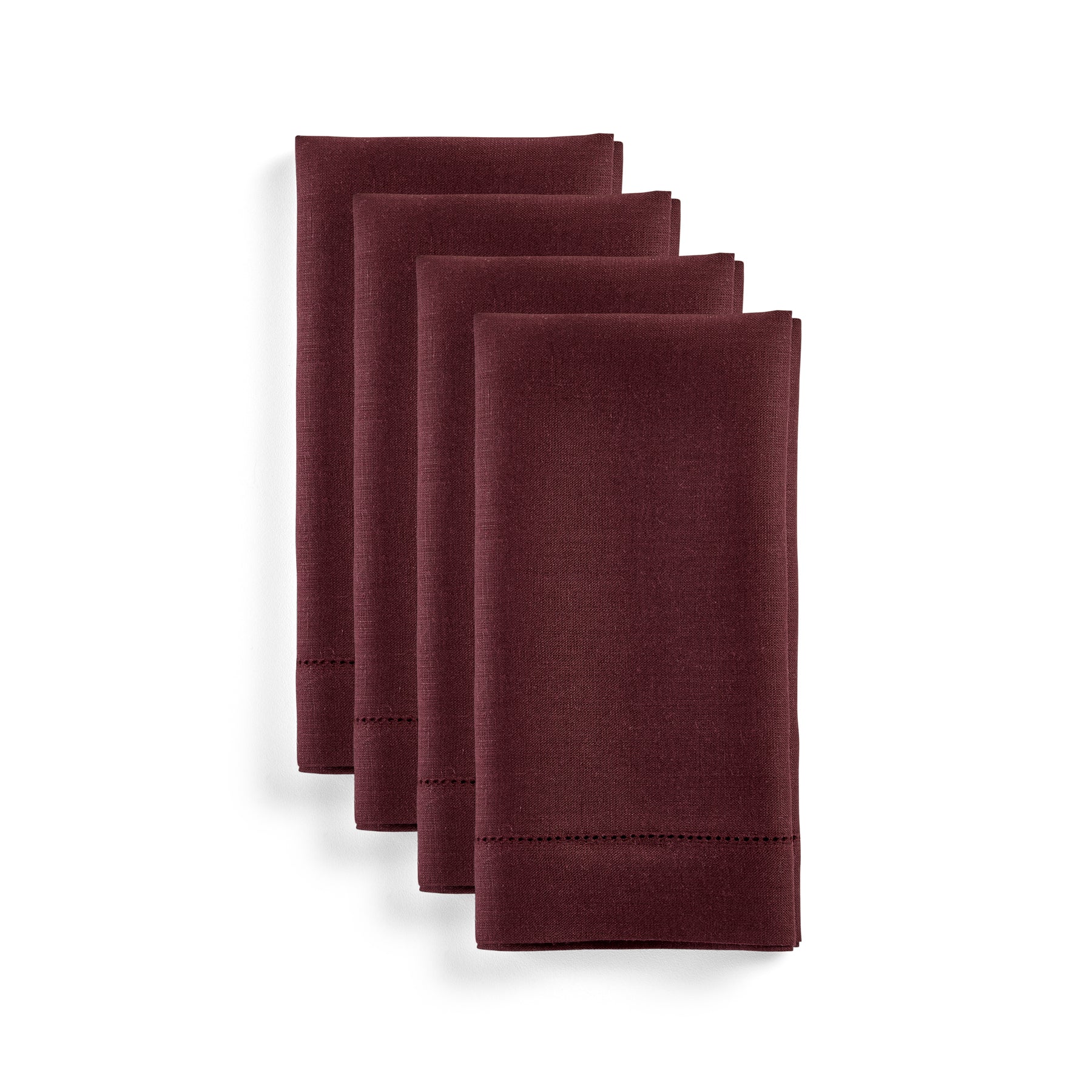 Premium Classic Hemstitch Napkins - 100% Cotton Linen Dinner Napkins for Formal Dining, Weddings & Special Occasions
