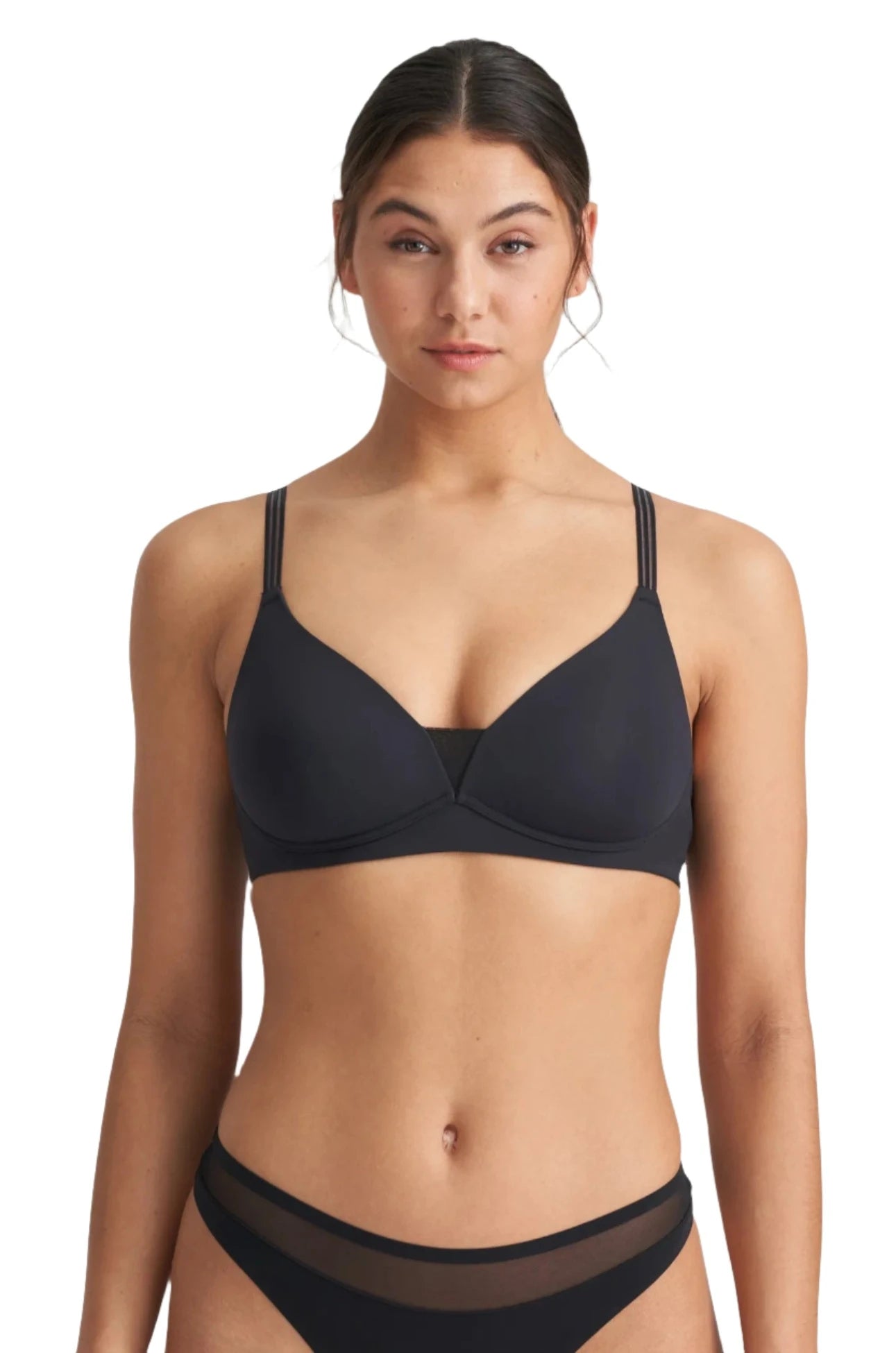 Louie Soft Wireless Bra for Women - Comfortable Seamless Bralette in Black - Perfect for Yoga, Lounge & Everyday Wear