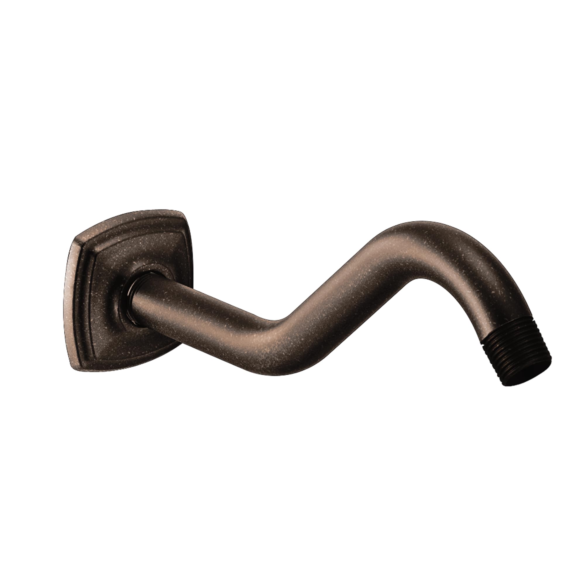 Moen 161951ORB Oil Rubbed Bronze Curved Shower Arm with Wall Flange - Perfect for Bathroom Renovation & Modern Shower Installation