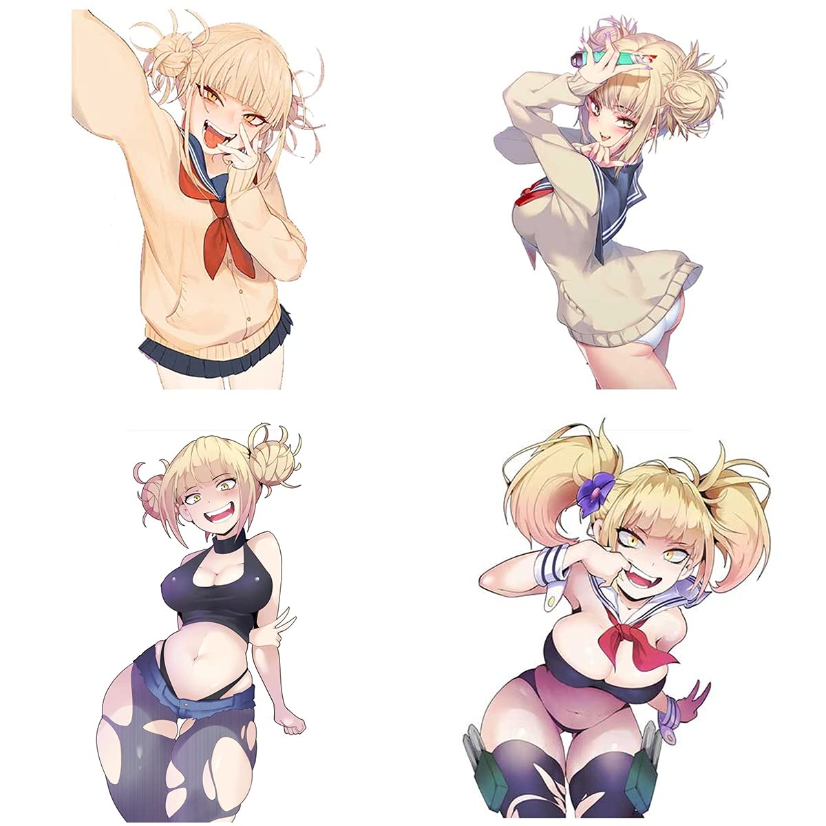 Anime Toga Himiko Vinyl Stickers - Sexy Waifu Decals for Car, Laptop, Bottle, Skateboard & More | Waterproof Durable Anime Sticker Pack for Fans & Collectors | Perfect for Windows, Trunks, Bumpers & DIY Projects