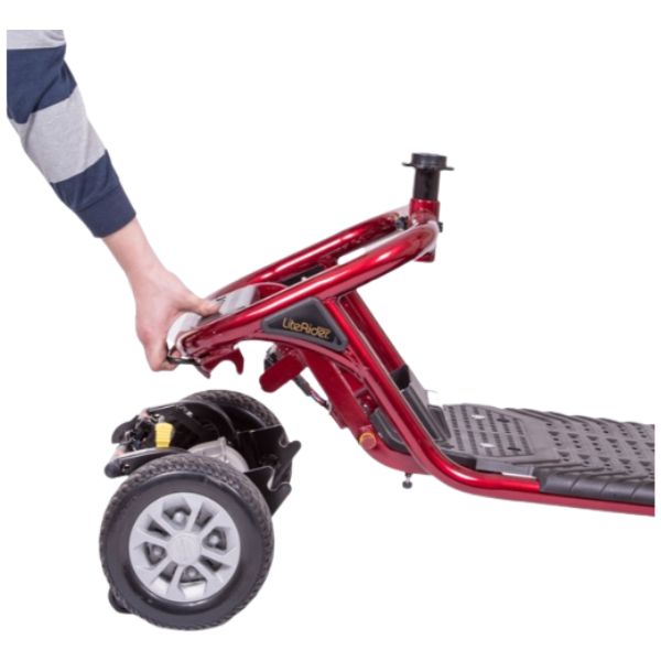 Golden Technologies LiteRider 3 Wheel Mobility Scooter GL111 - Lightweight Folding Electric Scooter for Adults & Seniors - Ideal for Indoor/Outdoor Use, Shopping, Travel & Daily Mobility