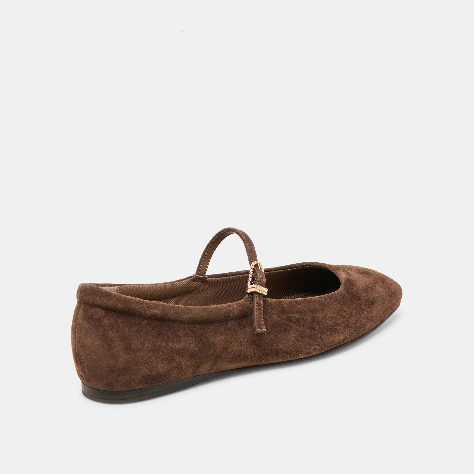 REYES Women's Ballet Flats - DK Brown Suede Comfortable Slip-On Shoes for Casual Wear, Office & Travel