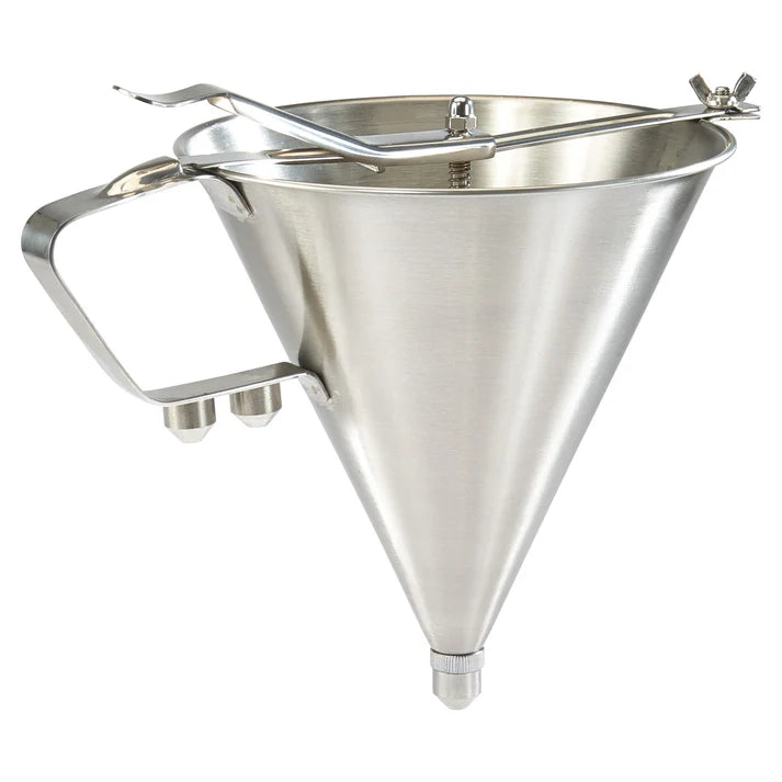 Winco 1.6 Liter Stainless Steel Confectionery Funnel - Perfect for Baking, Candy Making & Kitchen Use | Durable SF 7 Design