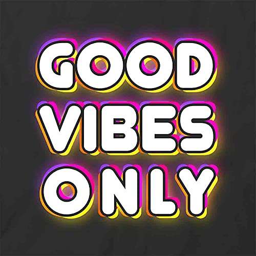 Good Vibes Only Graphic T-Shirt | Black Printed Cotton Tee for Men & Women | Casual Wear, Music Festivals, Street Style