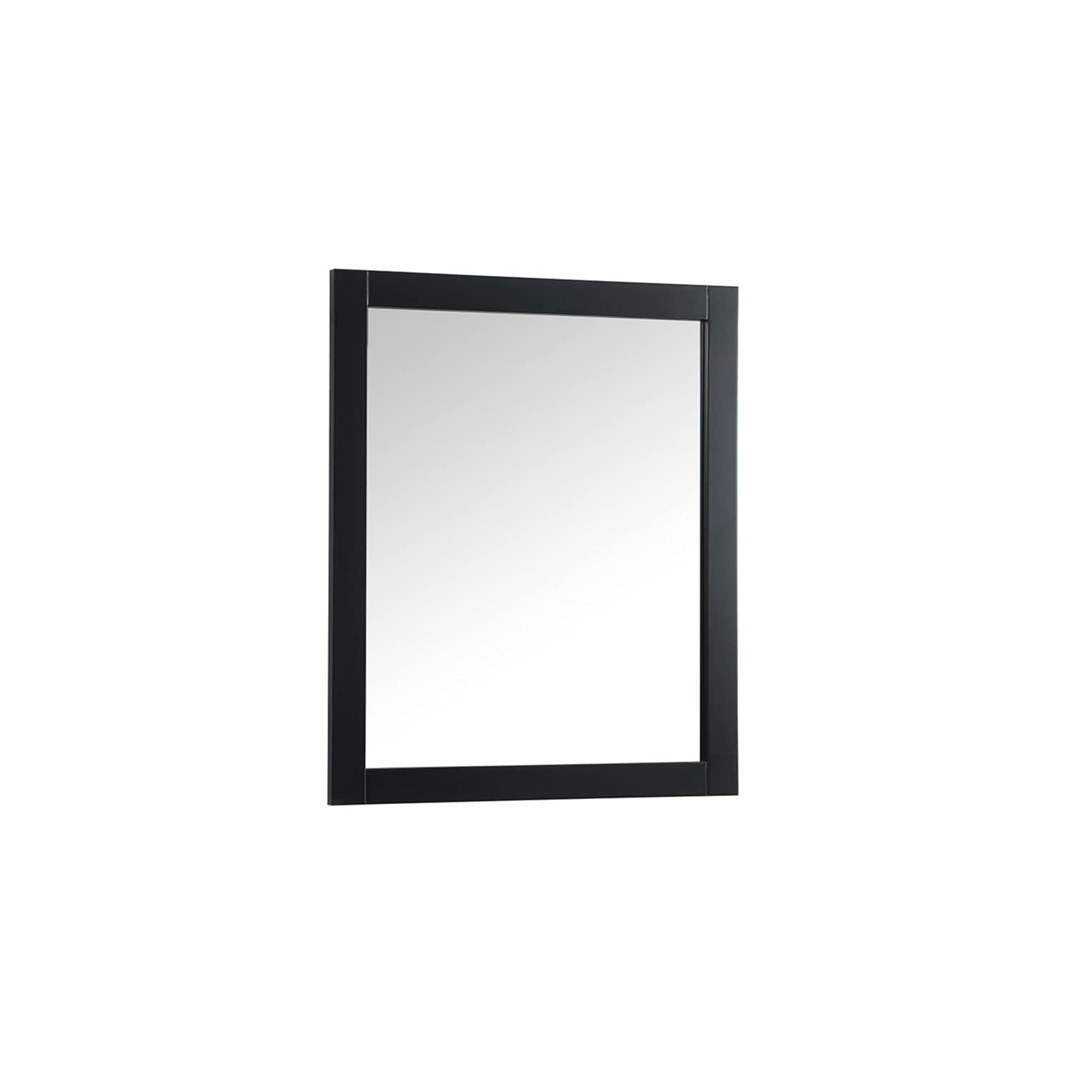 Elegant Black 30x36 MDF Metal Vanity Mirror for Bathroom Decor