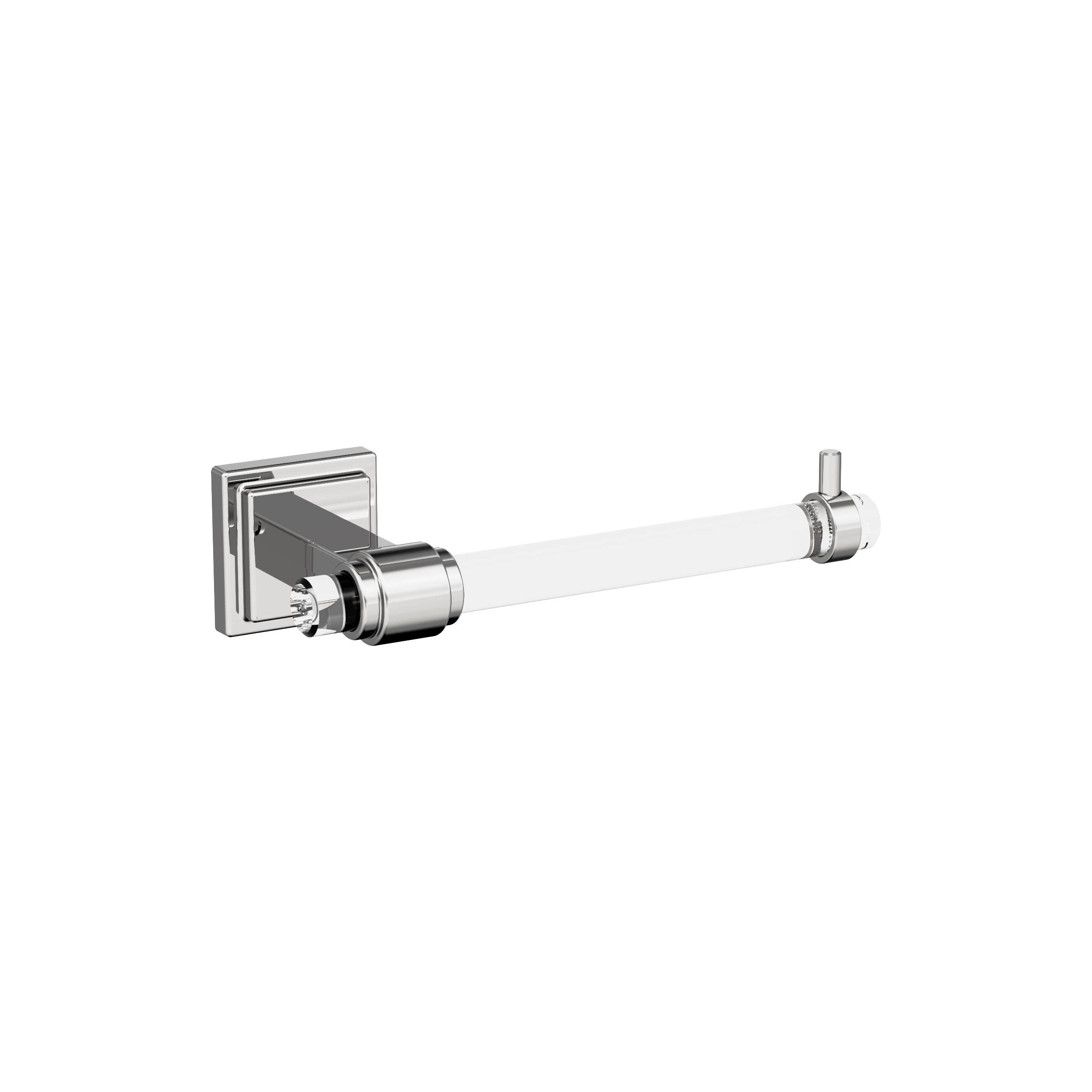 Amerock Glacio 5-Piece Bathroom Accessories Set in Clear Chrome Finish - Modern Vanity Organizer for Towel Bars, Soap Dispenser & More