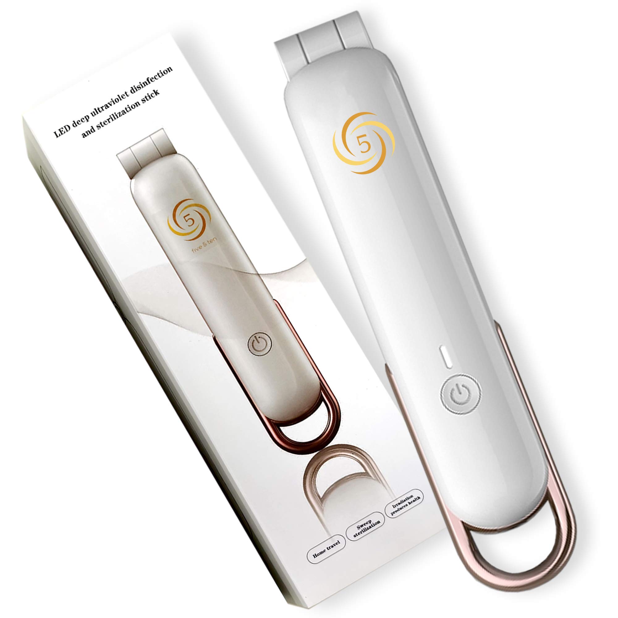 UV-C Light Sanitizer Wand - Portable UV Sterilizer for Phones, Laptops, Keys, Masks | 99.9% Germ & Virus Elimination | Home, Office, Travel Use | Safe Disinfection for Everyday Items & Personal Belongings
