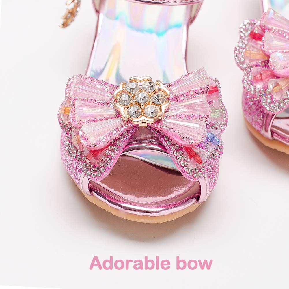 Osinnme Toddler & Little Big Kid Girls Wedding Sandals - Flower Girl Shoes for Special Occasions, Birthday Parties & Formal Events