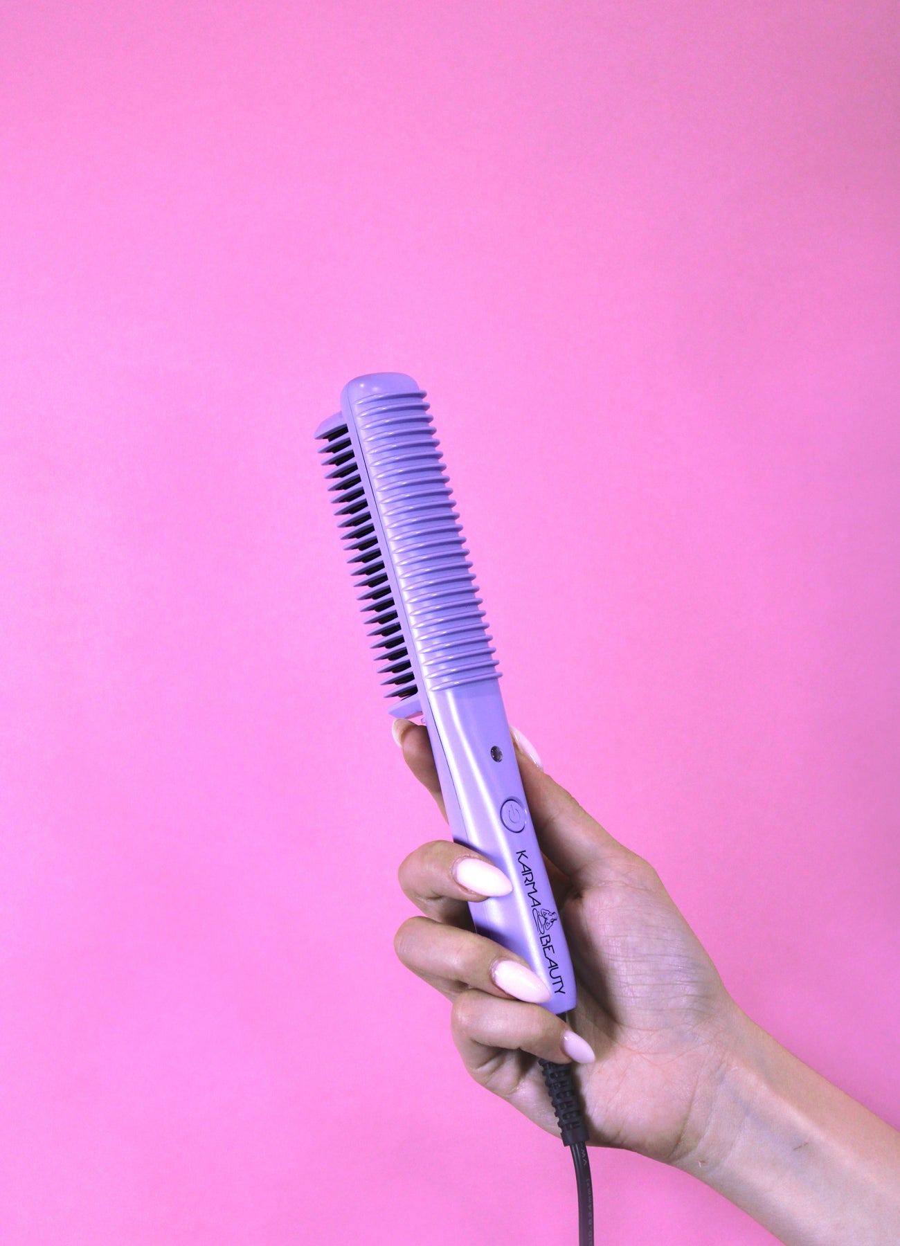 Mini Serenity Straightening Brush - 2-in-1 Hair Straightener & Detangler for Smooth, Frizz-Free Hair | Perfect for Home, Travel & Salon Use