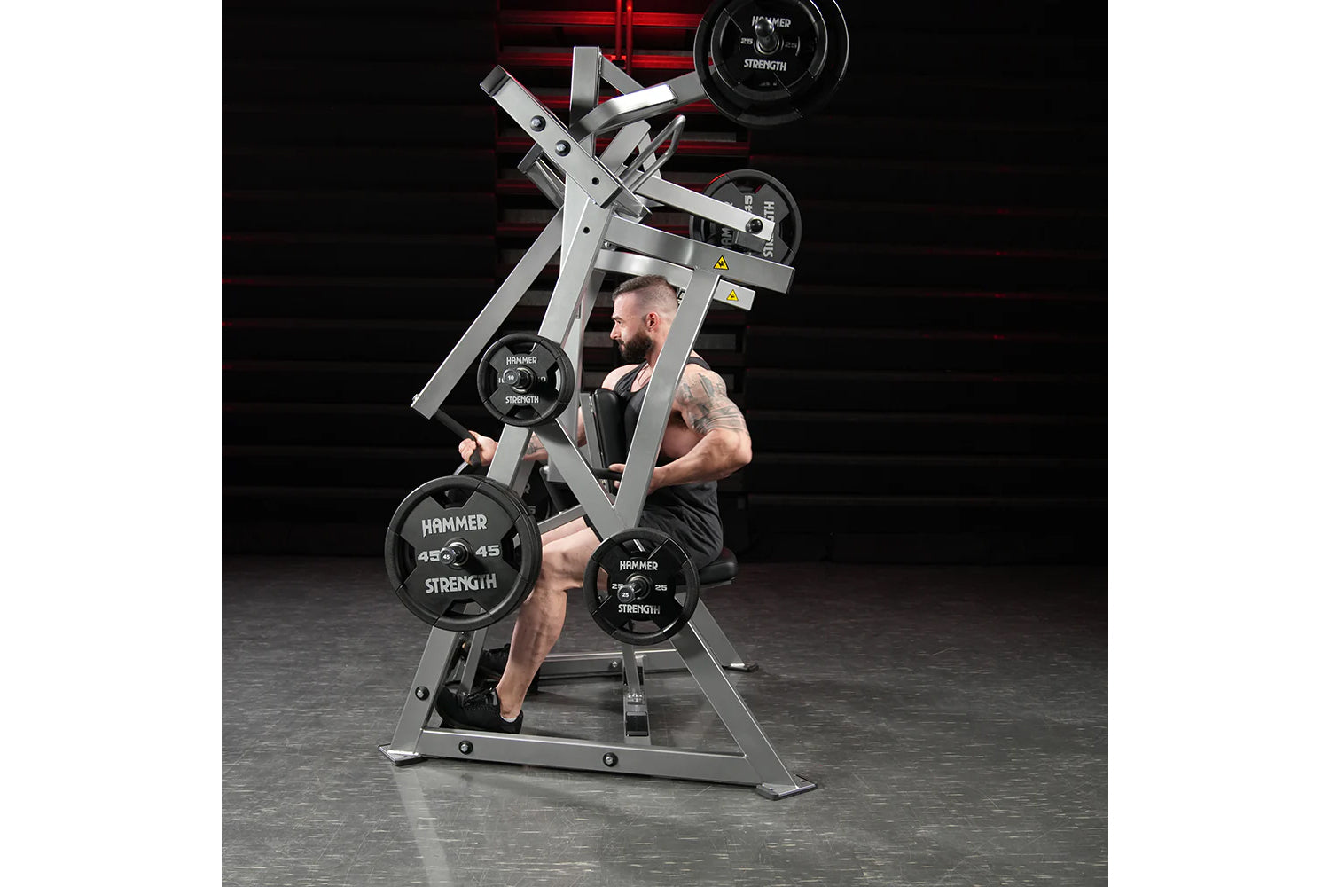 Hammer Strength Plate Loaded Iso-Lateral Row Machine for Home & Commercial Gym - Build Back Muscles with Adjustable Weight Training Equipment