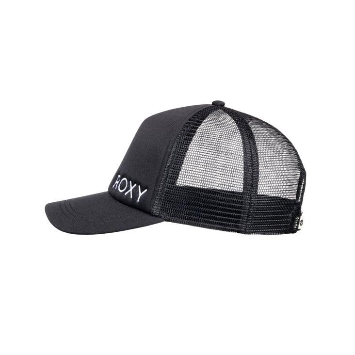 Roxy Finishline 2 Black & White Baseball Cap for Women - Stylish Sun Hat for Beach, Running, and Outdoor Activities