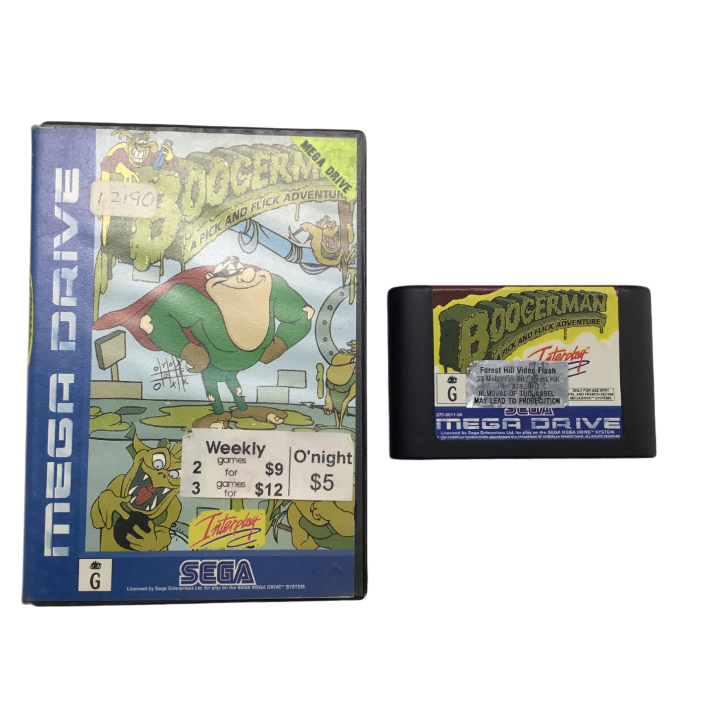 Boogerman Sega Mega Drive Game - Classic Retro Video Game for Collectors & Gamers - Perfect for Nostalgic Gaming Nights & Retro Console Collections