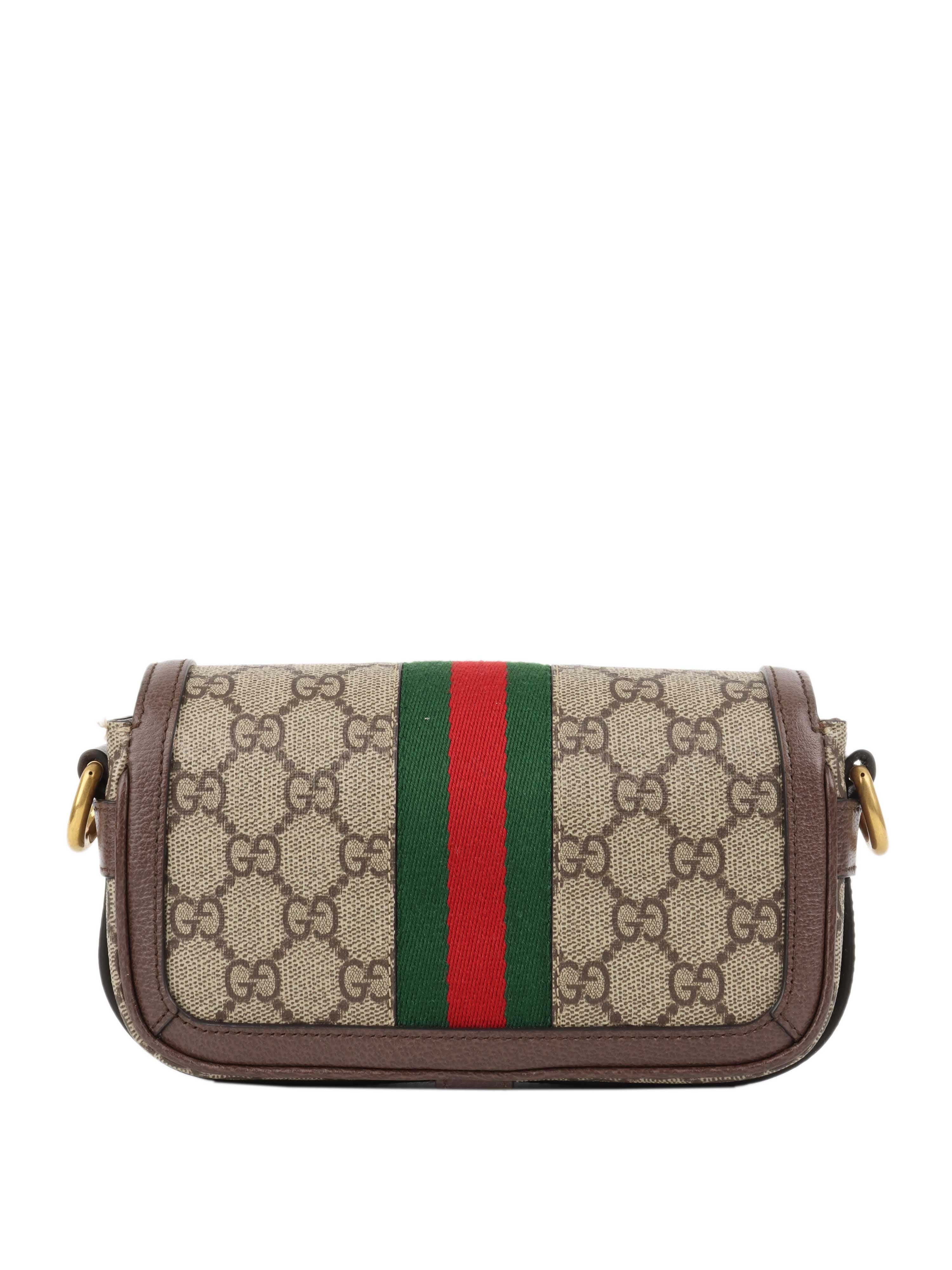 Gucci Ophidia Super Mini Shoulder Bag for Women | GG Canvas & Leather Crossbody Purse | Perfect for Date Night, Travel & Everyday Use