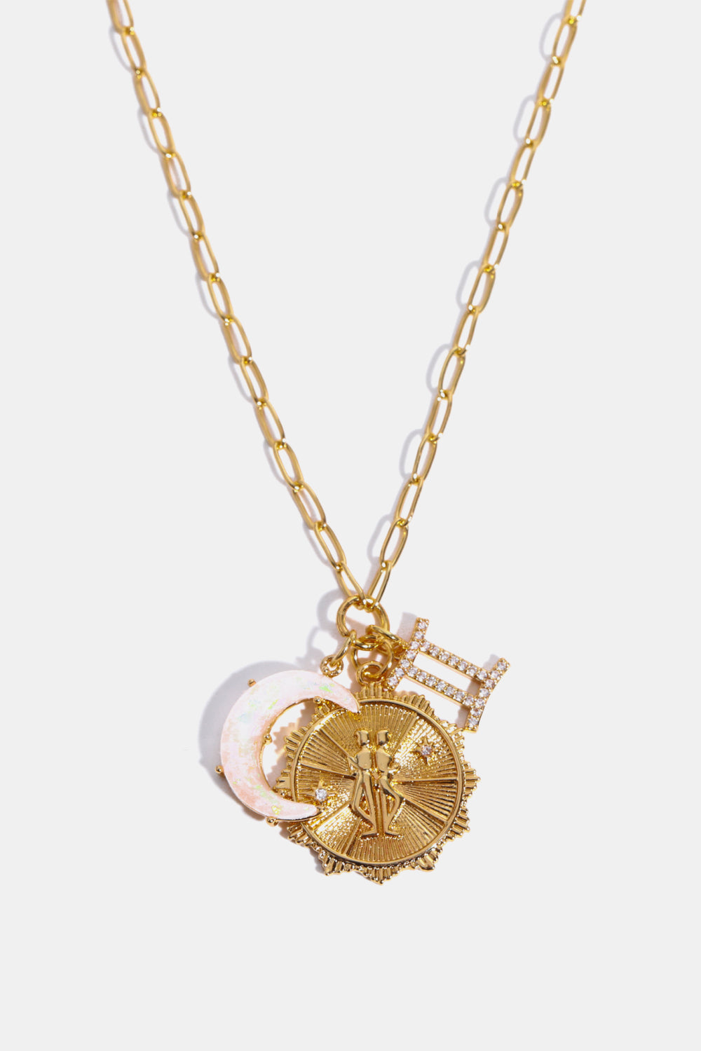 Constellation and Moon Pendant Copper Necklace - Elegant Celestial Jewelry for Women - Perfect for Daily Wear, Gifts & Special Occasions