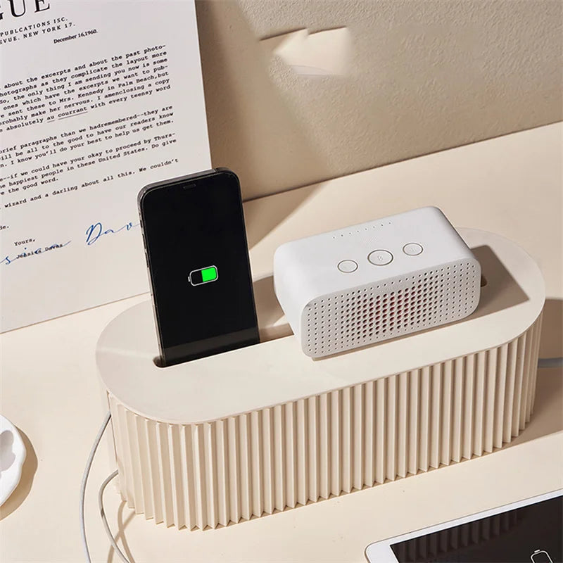 Ziggy Nordic Cable & Charger Organizer Box - Premium Cord Management Solution for Home & Office Organization