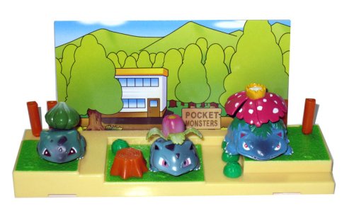 Auldey Tomy Evolution Set B - Bulbasaur, Ivysaur & Venusaur Pokemon Action Figures - Collectible Toys for Kids & Adults - Perfect for Display, Gifts & Pokemon Battles