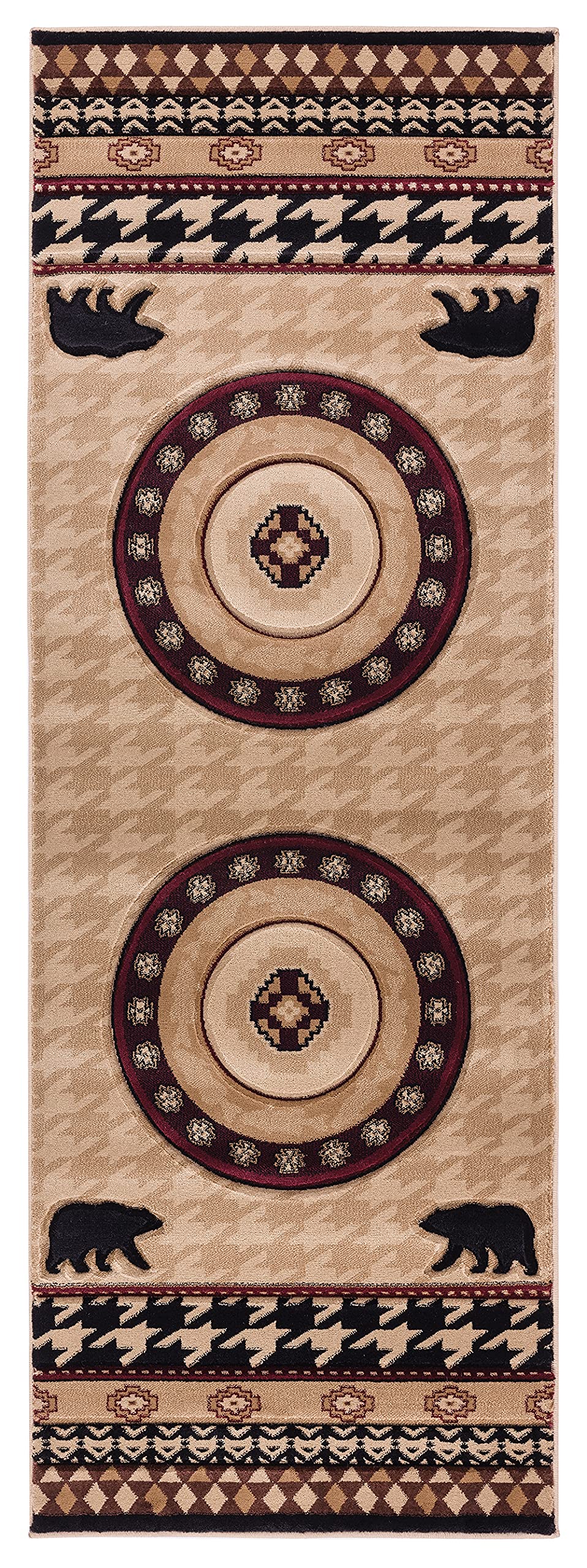 United Weavers Cottage Haven Beige Runner Rug 2' x 8' - Soft Indoor Floor Mat with Natural Jute Backing for Hallway, Kitchen & Entryway Decor