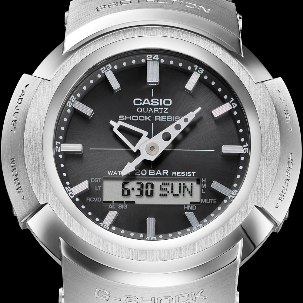 G Shock Full Metal AWM500D 1A Solar Watch - Men's Digital Sport Watch with Shock Resistance & Solar Power - Perfect for Outdoor Adventures, Workouts, and Everyday Wear