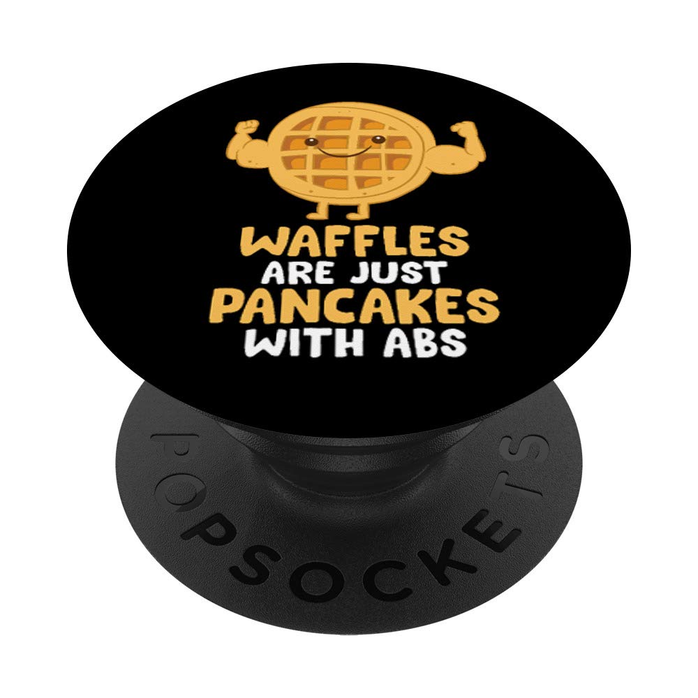 Funny Breakfast Waffle PopSocket - Swappable PopGrip for Phones | Perfect for Coffee Lovers & Foodie Humor | Great for Office, Travel & Daily Use