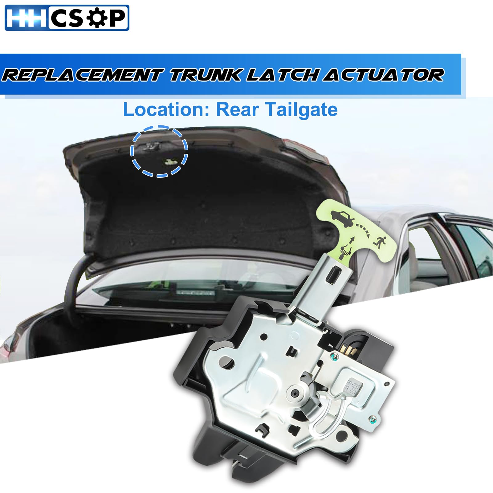 Toyota Camry Trunk Latch Replacement 2007-2011 - Rear Liftgate Lock Actuator Motor for Tailgate & Back Door - Compatible with #931-860 & 64600-06010 - Perfect for DIY Car Repairs & Maintenance