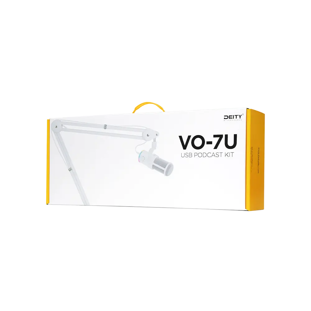VO 7U Professional Podcast Recording Kit - White Edition USB Microphone for Streaming, Voice Overs & Home Studio | Perfect for Podcasters, Gamers & Content Creators
