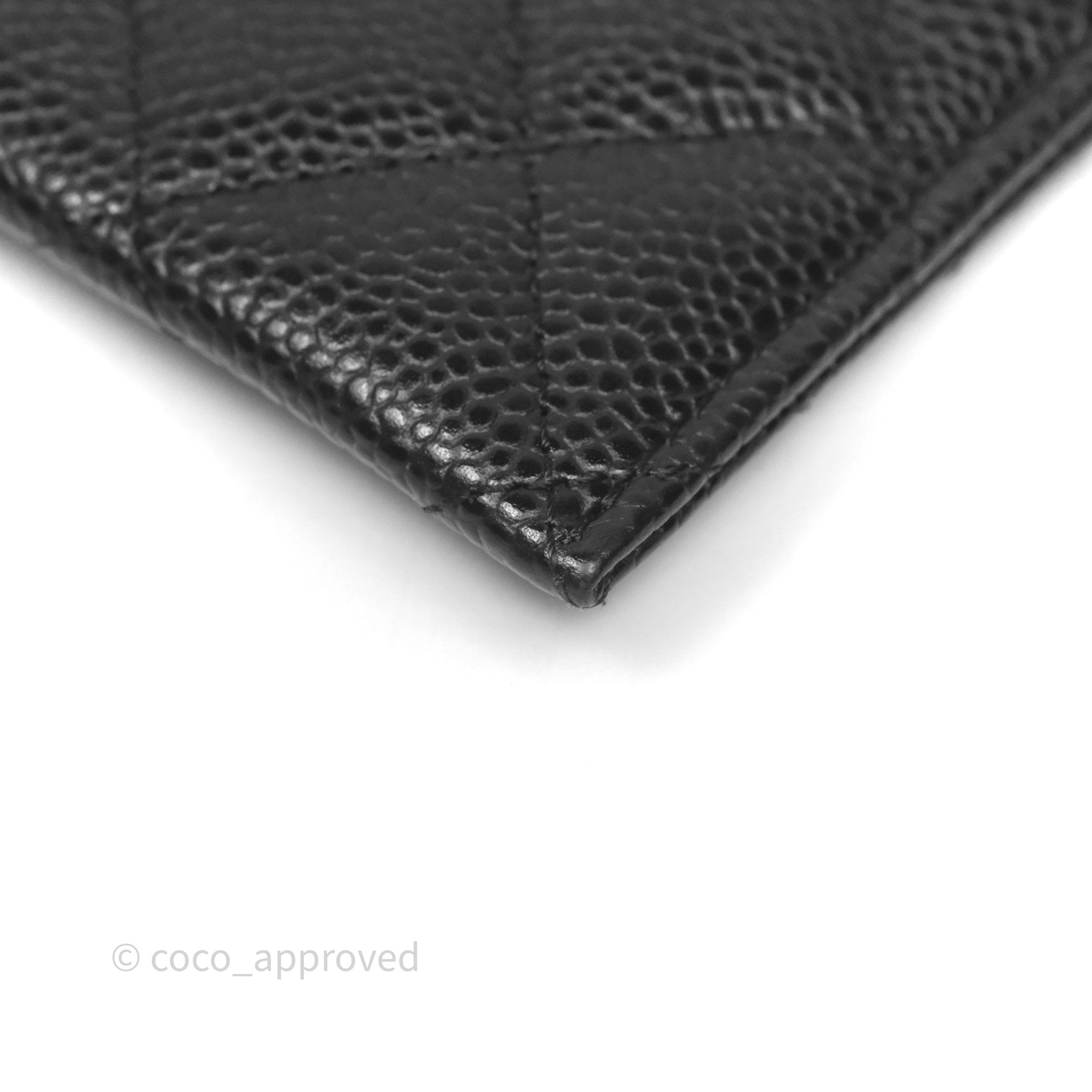 Chanel Classic Flat Card Holder in Black Caviar Leather with Gold Hardware - Luxury Wallet for Women, Perfect for Everyday Use & Gift Giving
