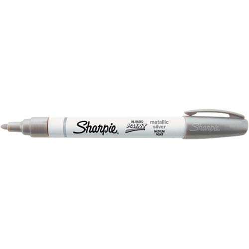 Sharpie® Permanent Paint Marker - Medium Point Silver Ink for Metal, Glass, Plastic & Wood - Ideal for DIY Crafts, Labeling, and Industrial Use