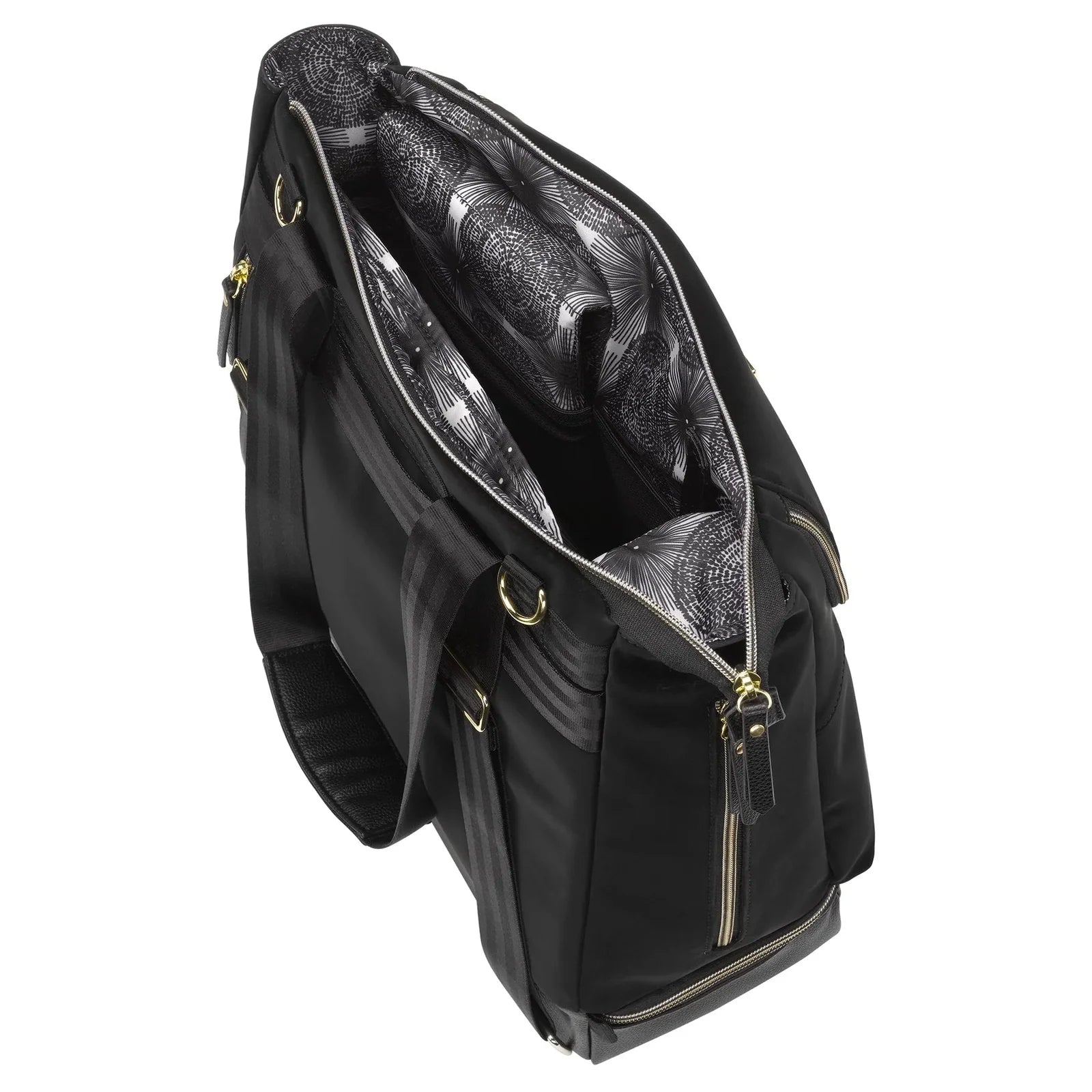 Pivot 2-in-1 Diaper Bag Tote & Backpack - Black | Convertible Baby Bag for Moms | Perfect for Daycare, Travel & Shopping