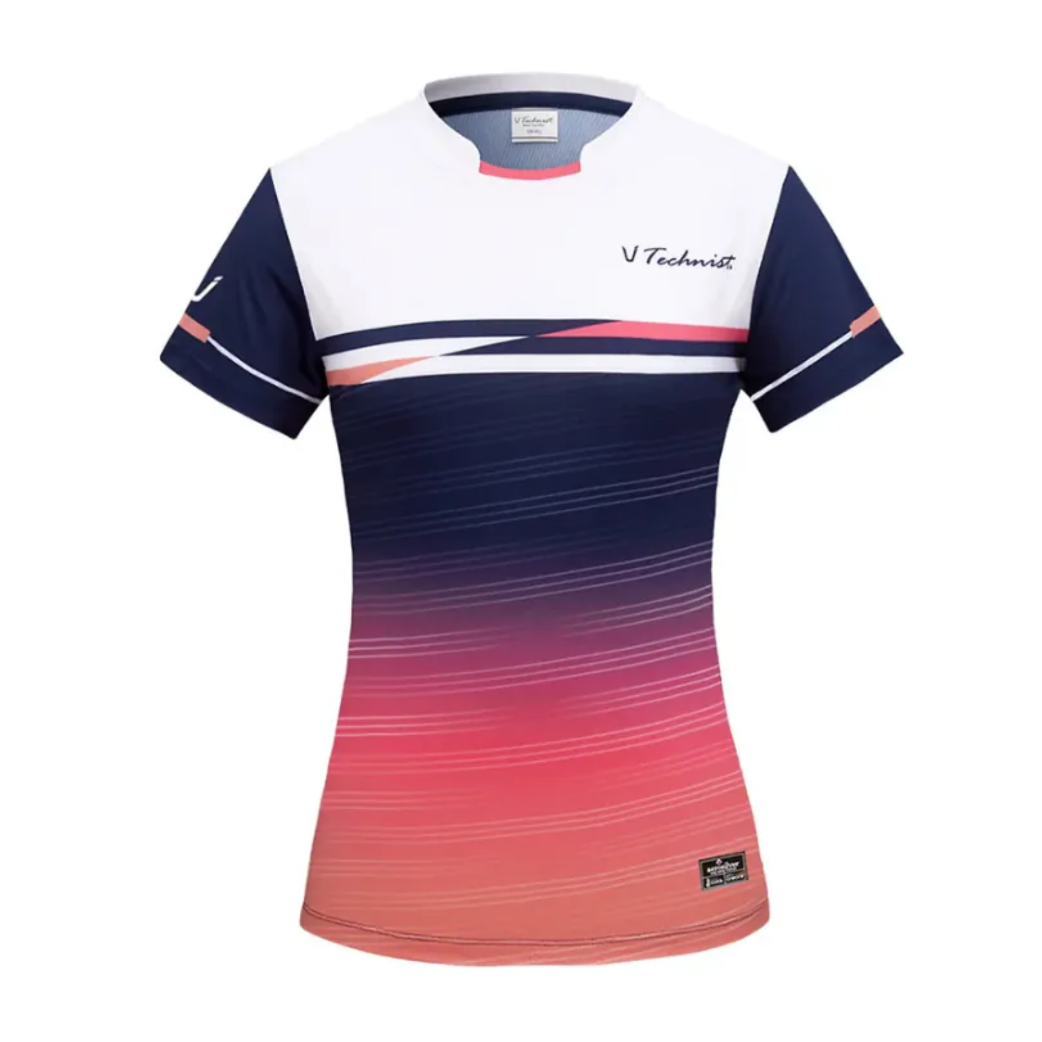 Technist TNT5493 Women's Gaming T-Shirt - Navy Blue & Pink Cotton Comfort Fit for Esports & Casual Wear - Perfect for Gaming Tournaments, Streamers & Everyday Fashion