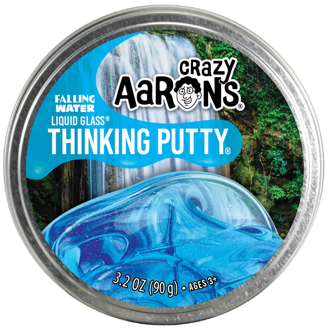 Crazy Aaron's Falling Water Liquid Glass Thinking Putty - Sensory Stress Relief & Fidget Toy for Kids & Adults - Perfect for Anxiety Relief, Focus, and Creative Play